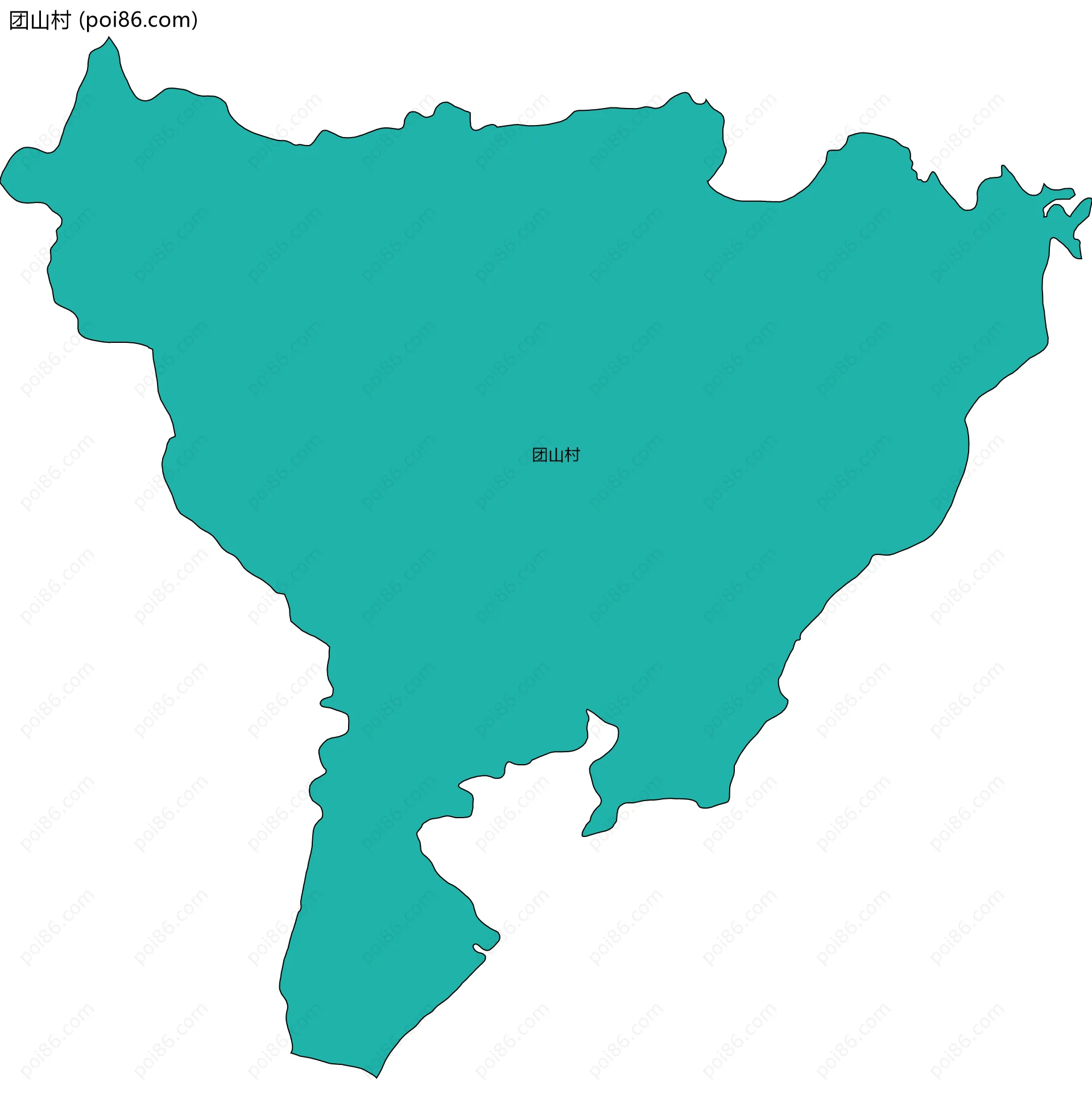 团山村边界地图