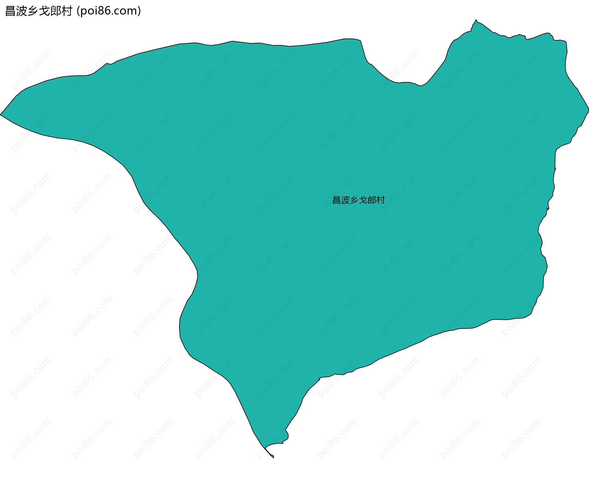 昌波乡戈郎村边界地图