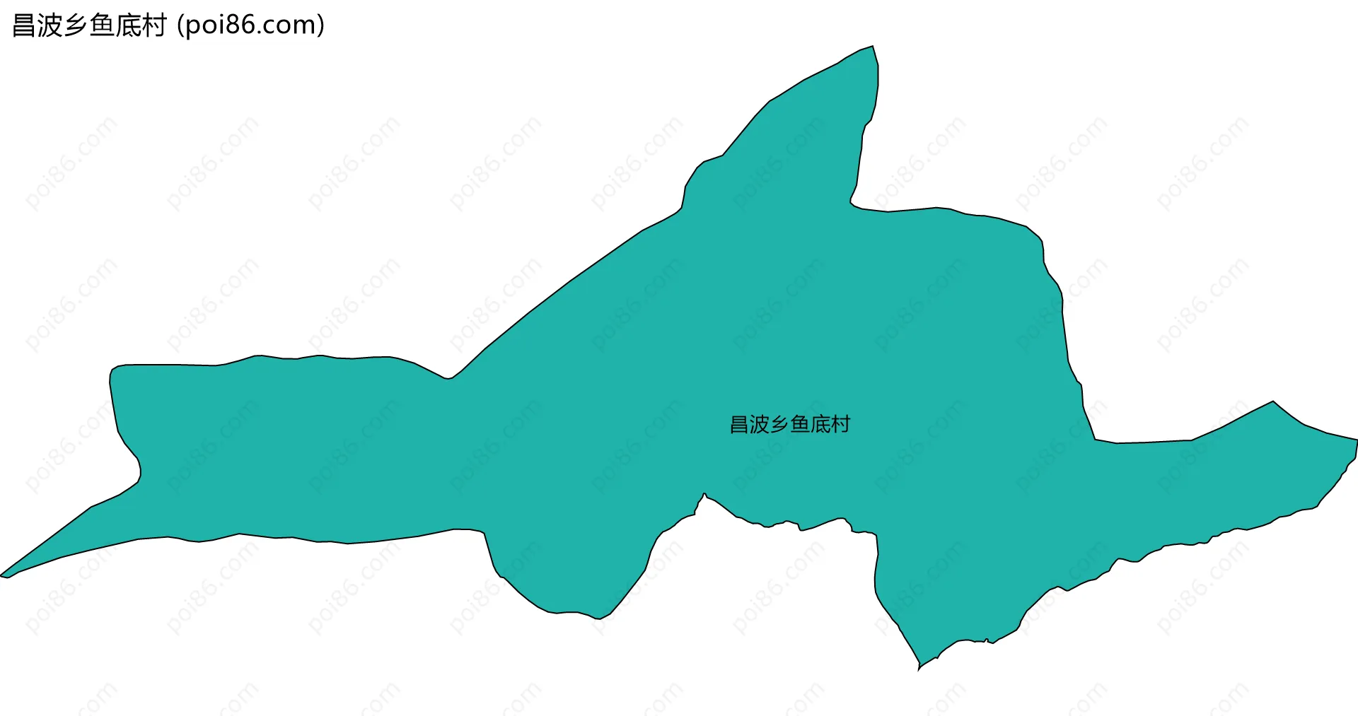昌波乡鱼底村边界地图