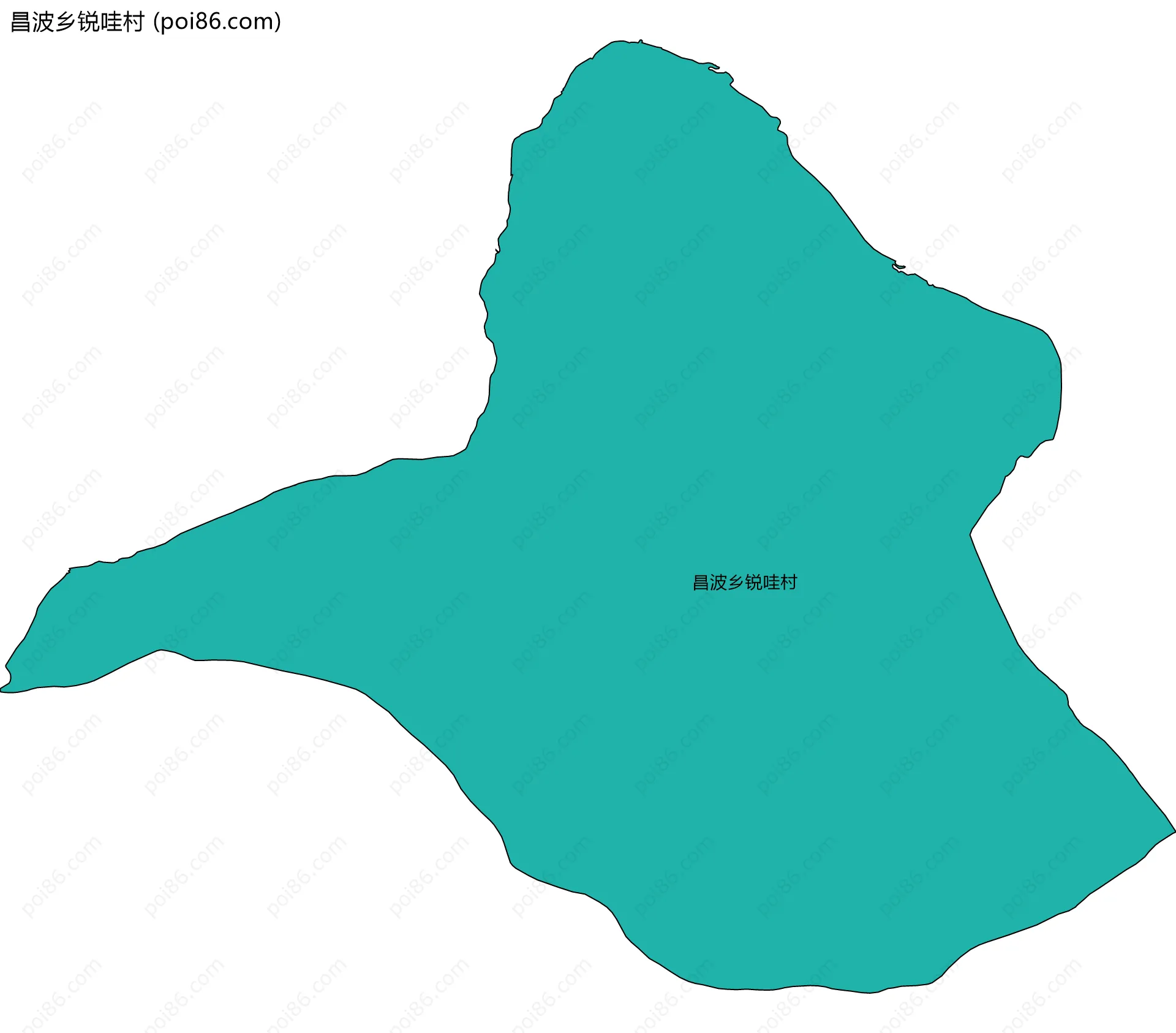 昌波乡锐哇村边界地图