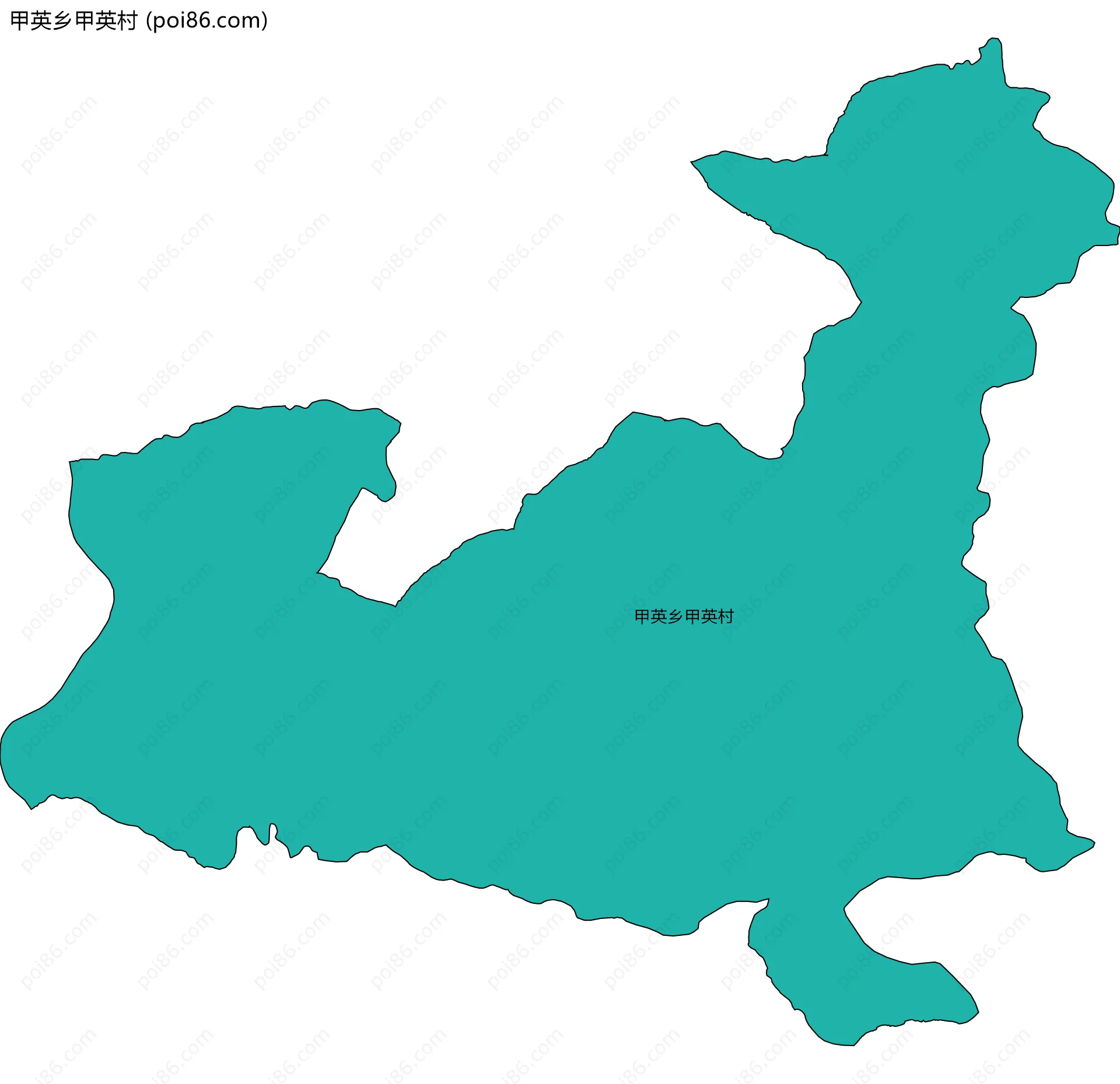 甲英乡甲英村边界地图