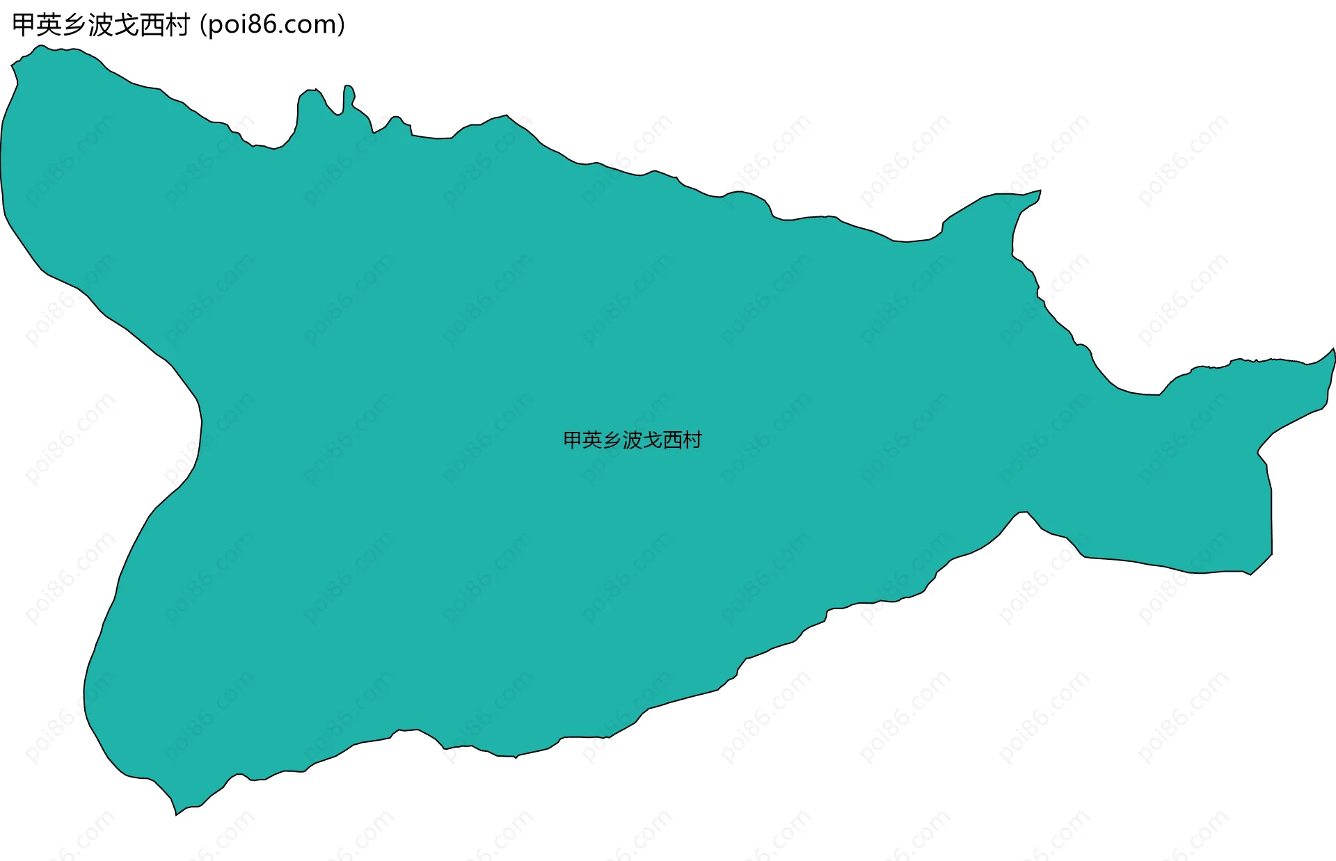 甲英乡波戈西村边界地图
