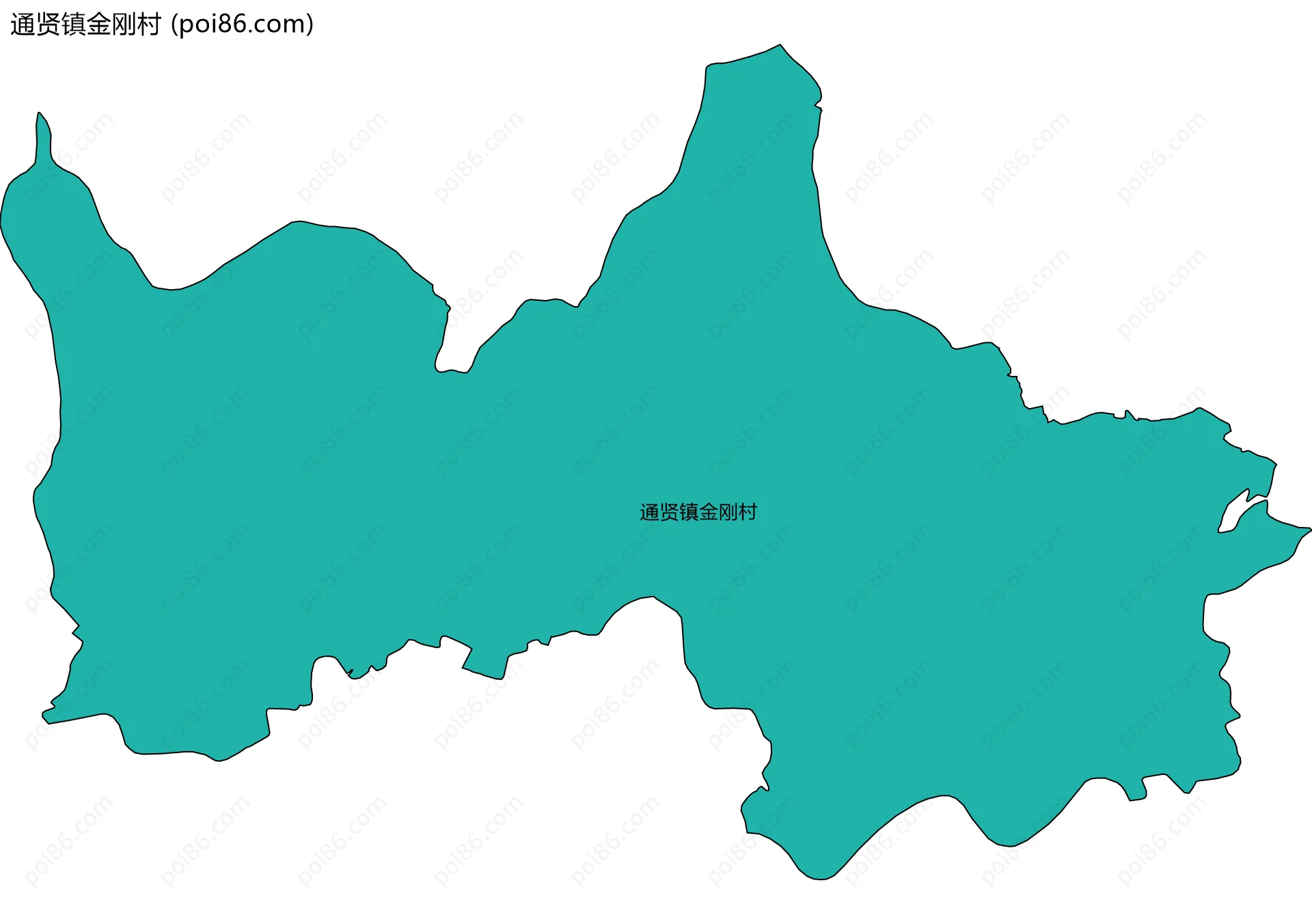 通贤镇金刚村边界地图