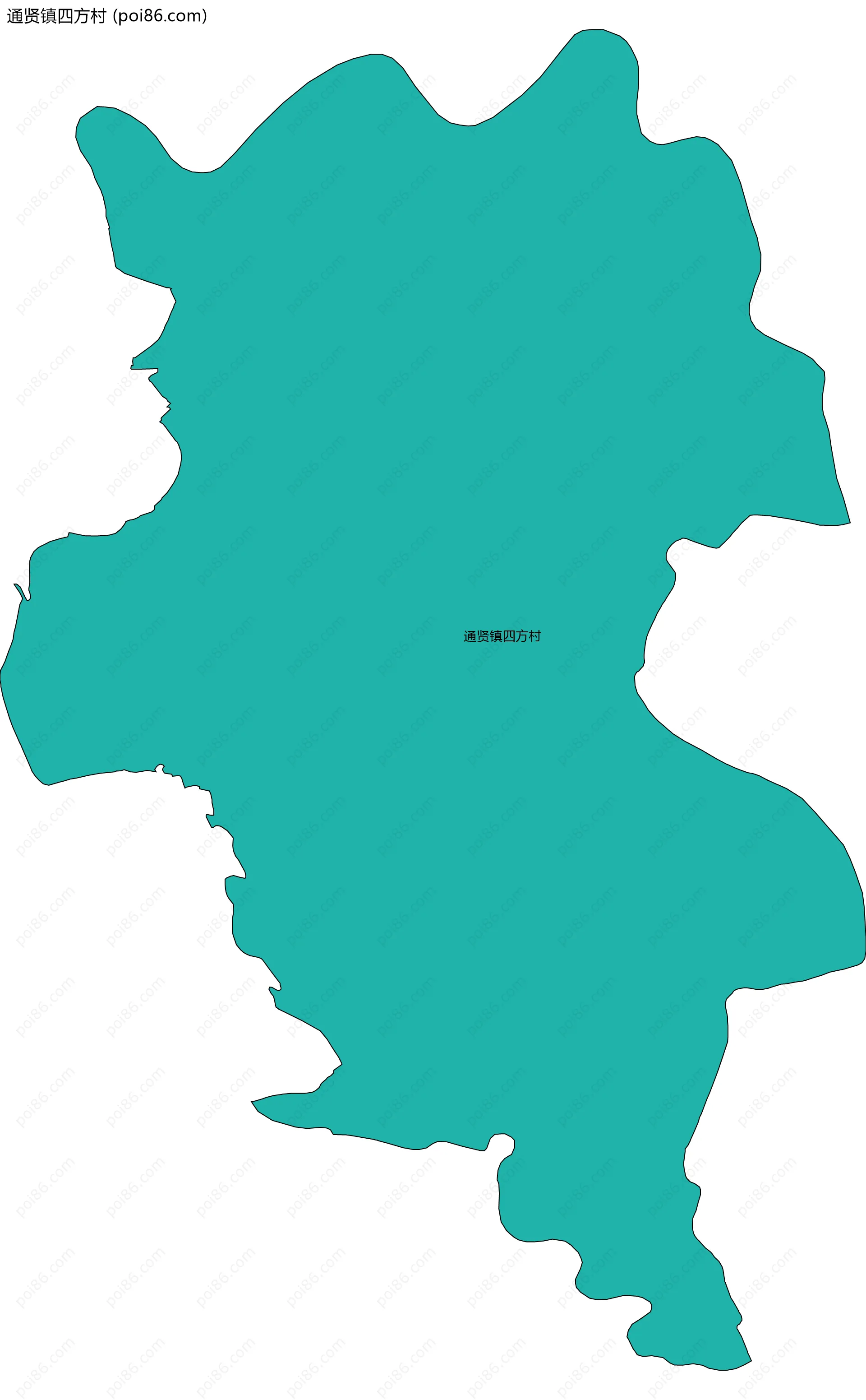 通贤镇四方村边界地图