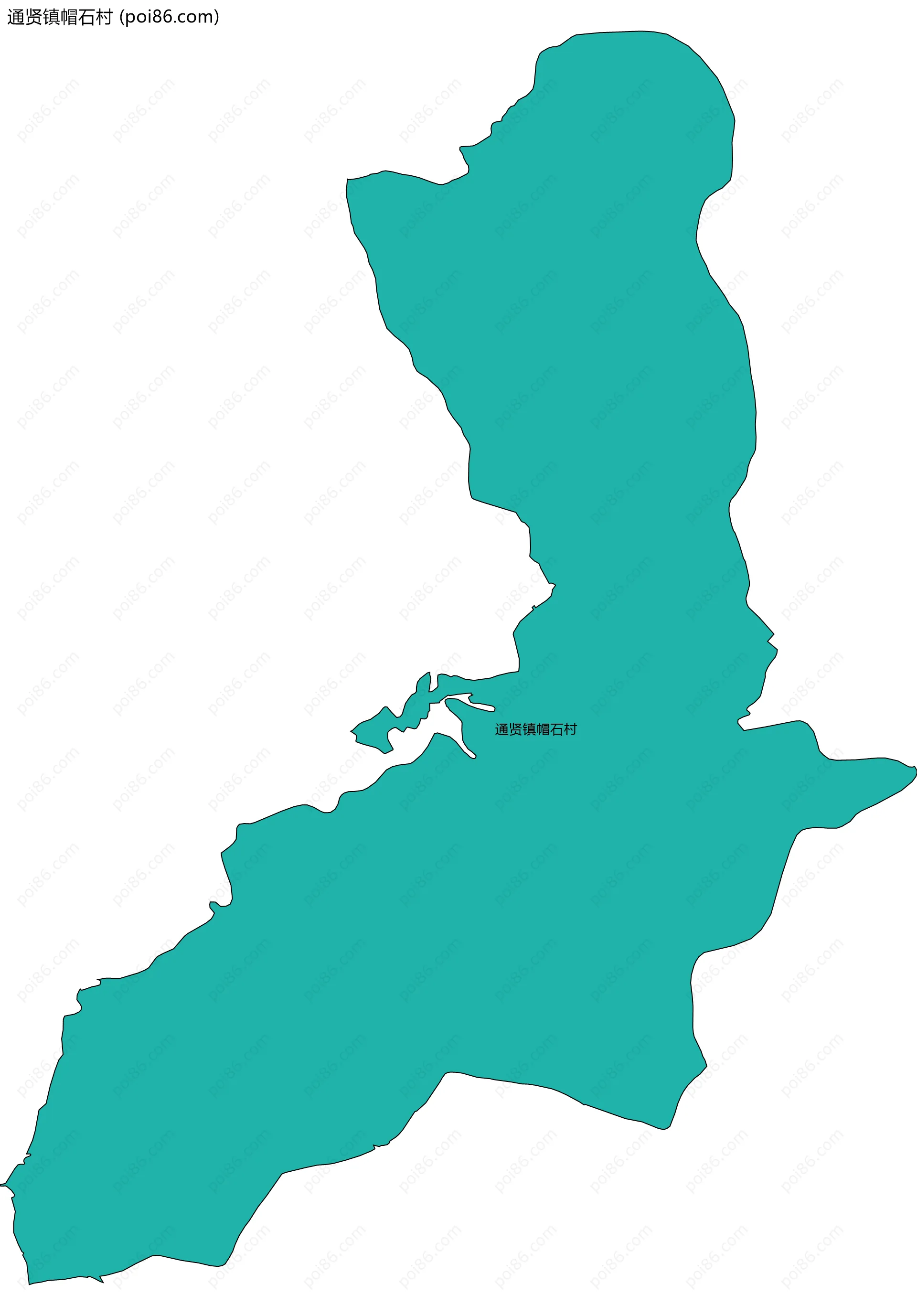 通贤镇帽石村边界地图