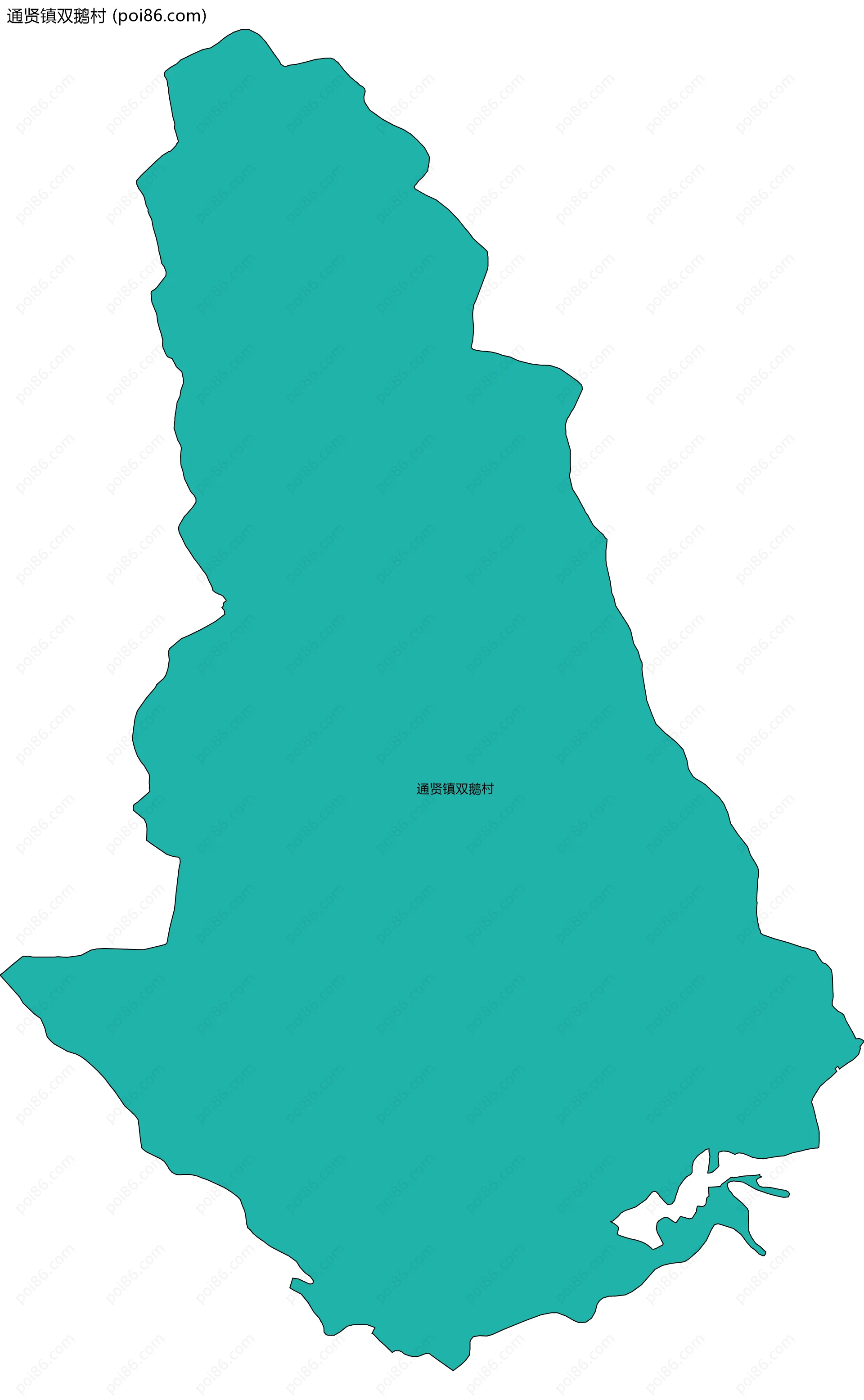 通贤镇双鹅村边界地图