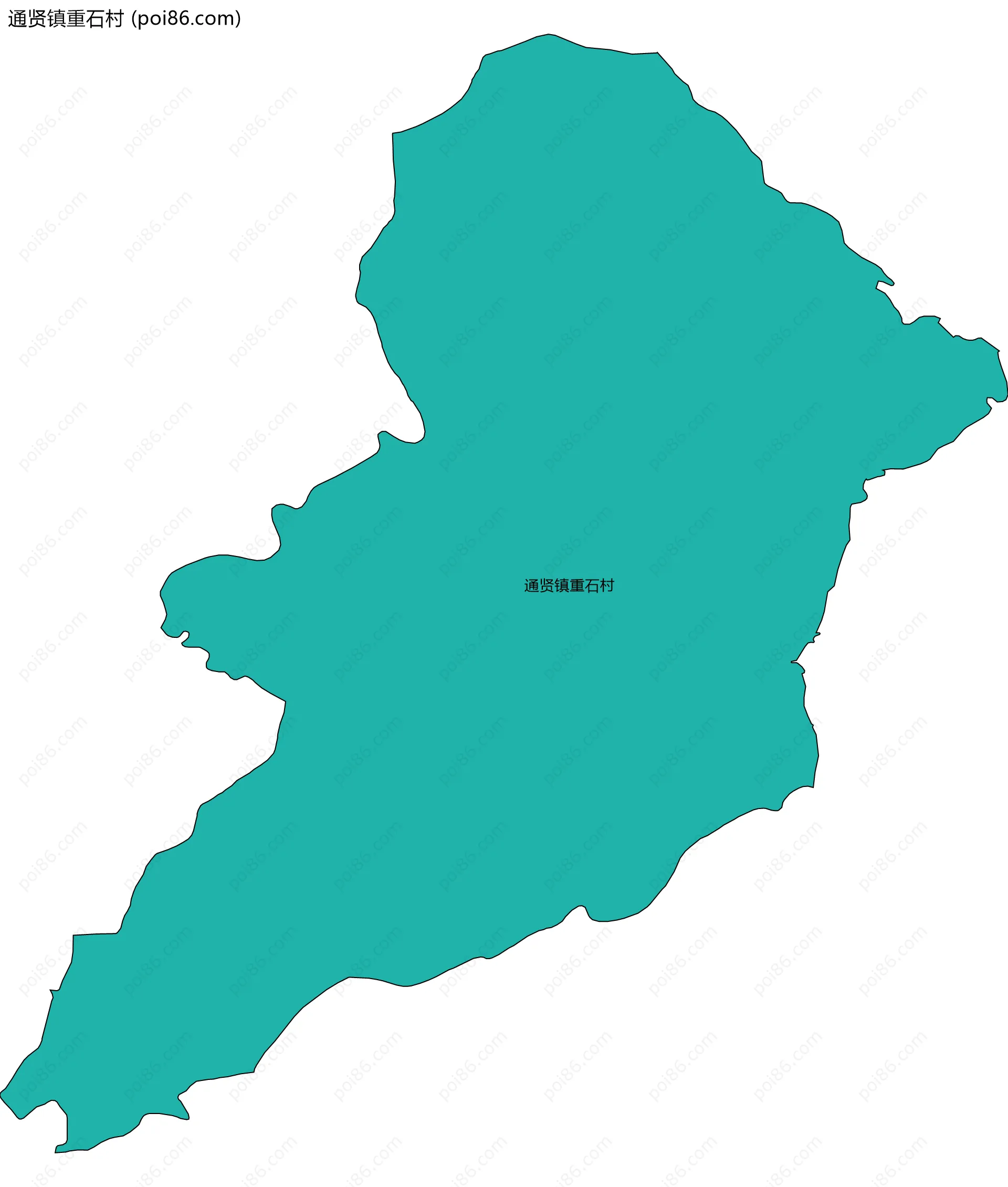 通贤镇重石村边界地图