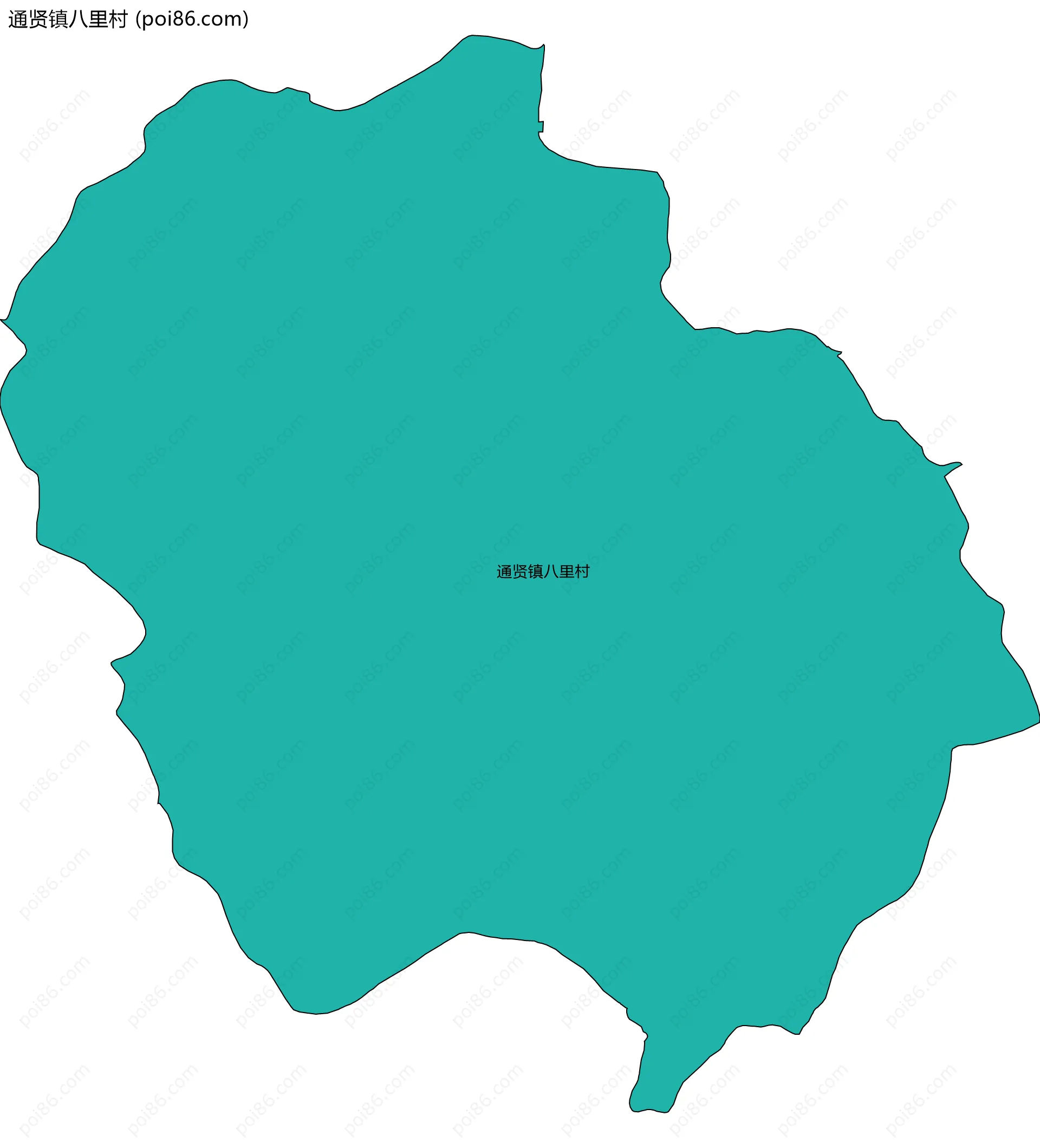通贤镇八里村边界地图