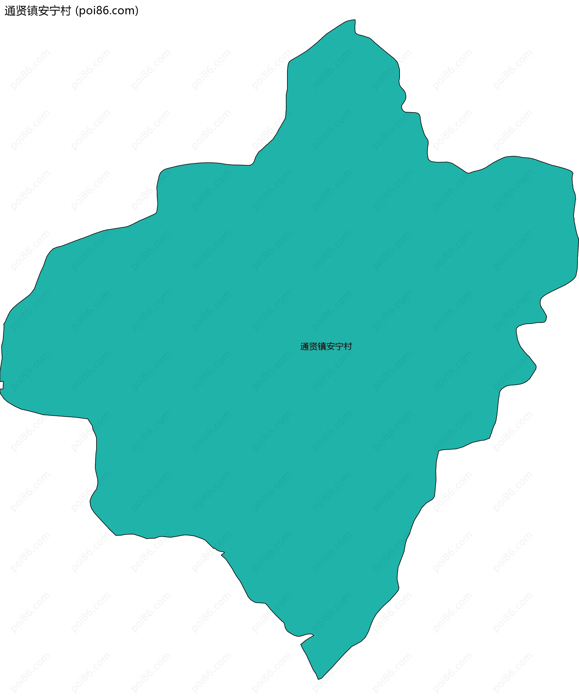 通贤镇安宁村边界地图