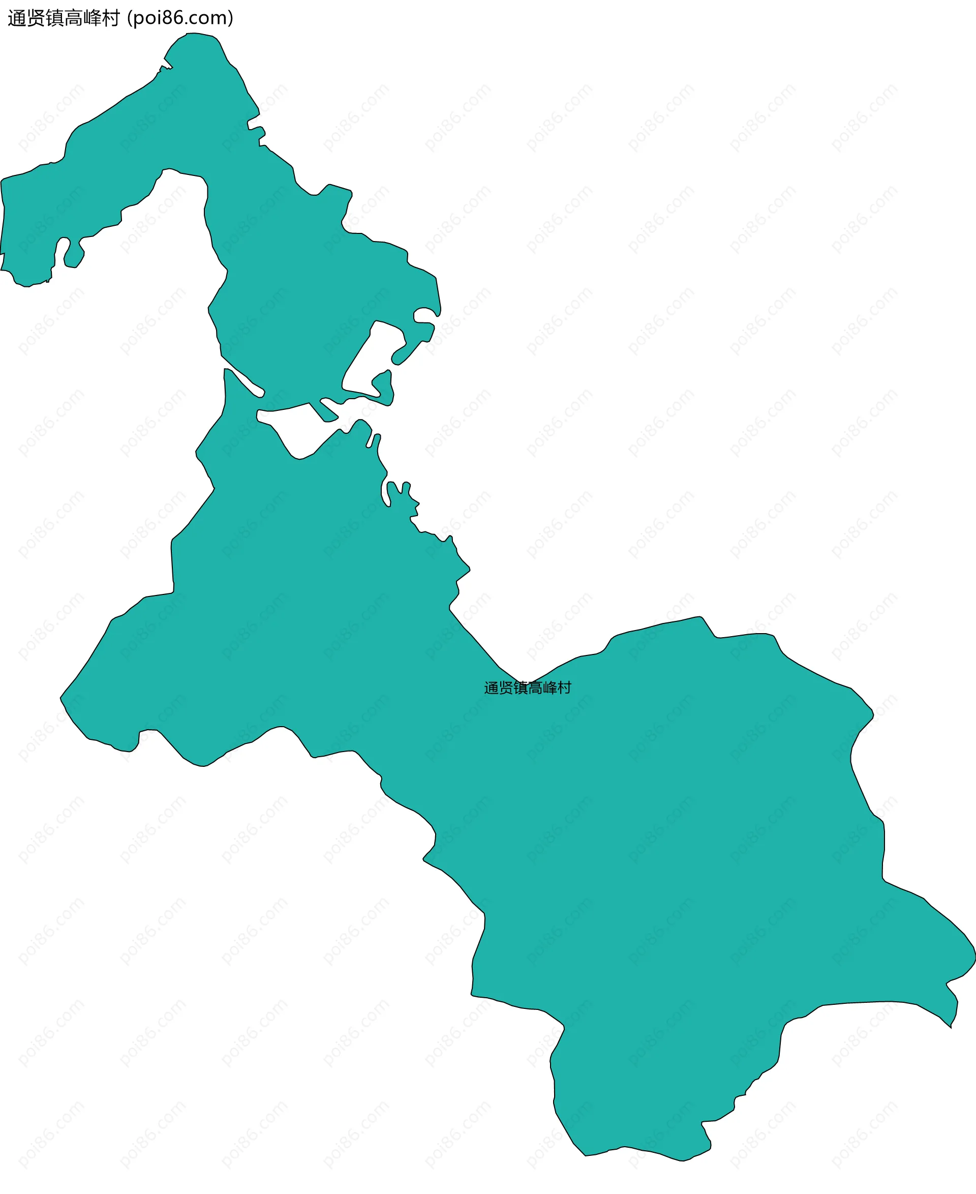 通贤镇高峰村边界地图