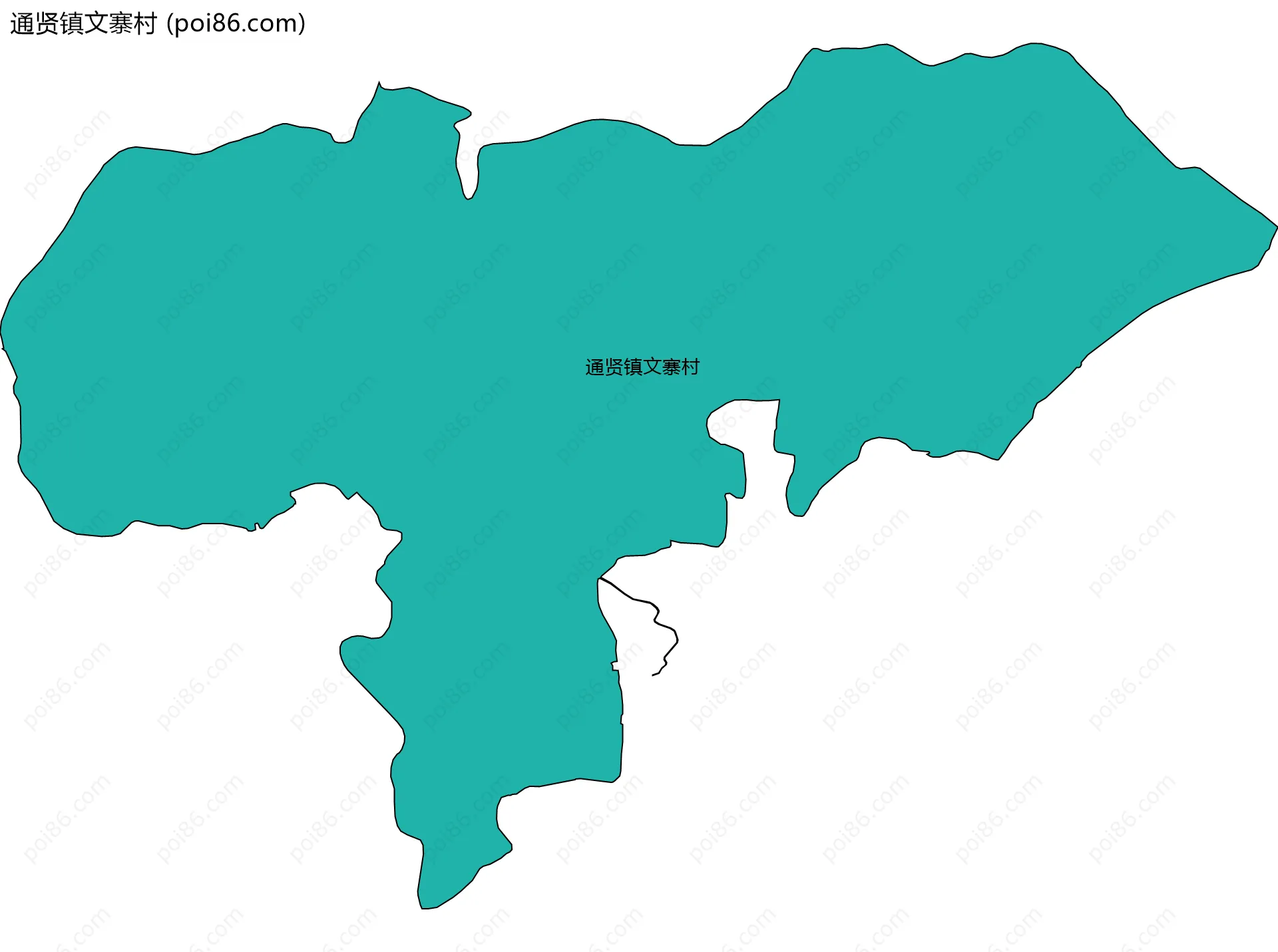 通贤镇文寨村边界地图