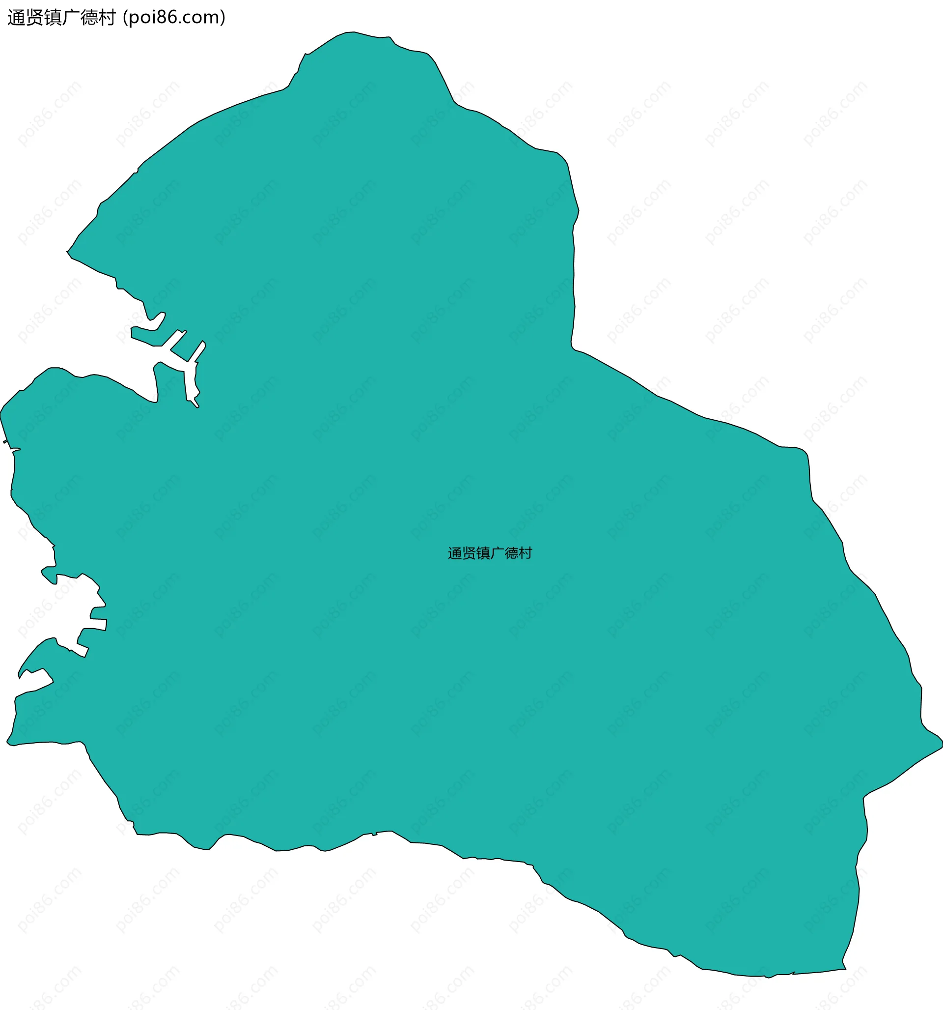 通贤镇广德村边界地图