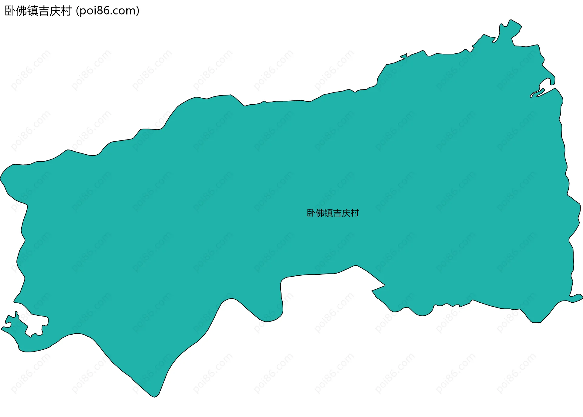 卧佛镇吉庆村边界地图