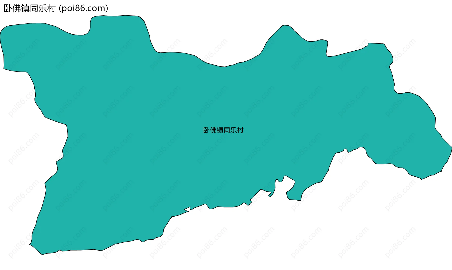 卧佛镇同乐村边界地图
