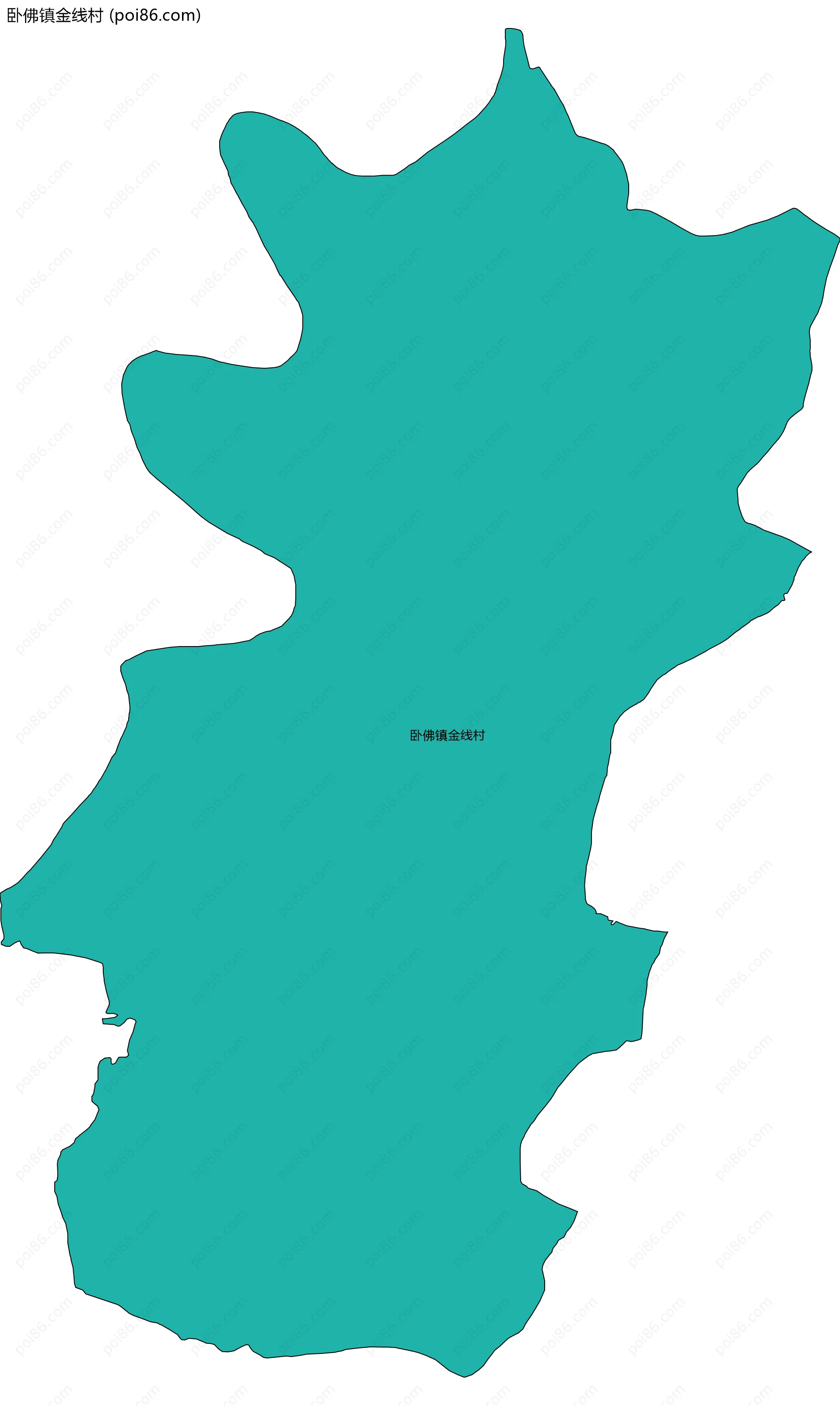 卧佛镇金线村边界地图