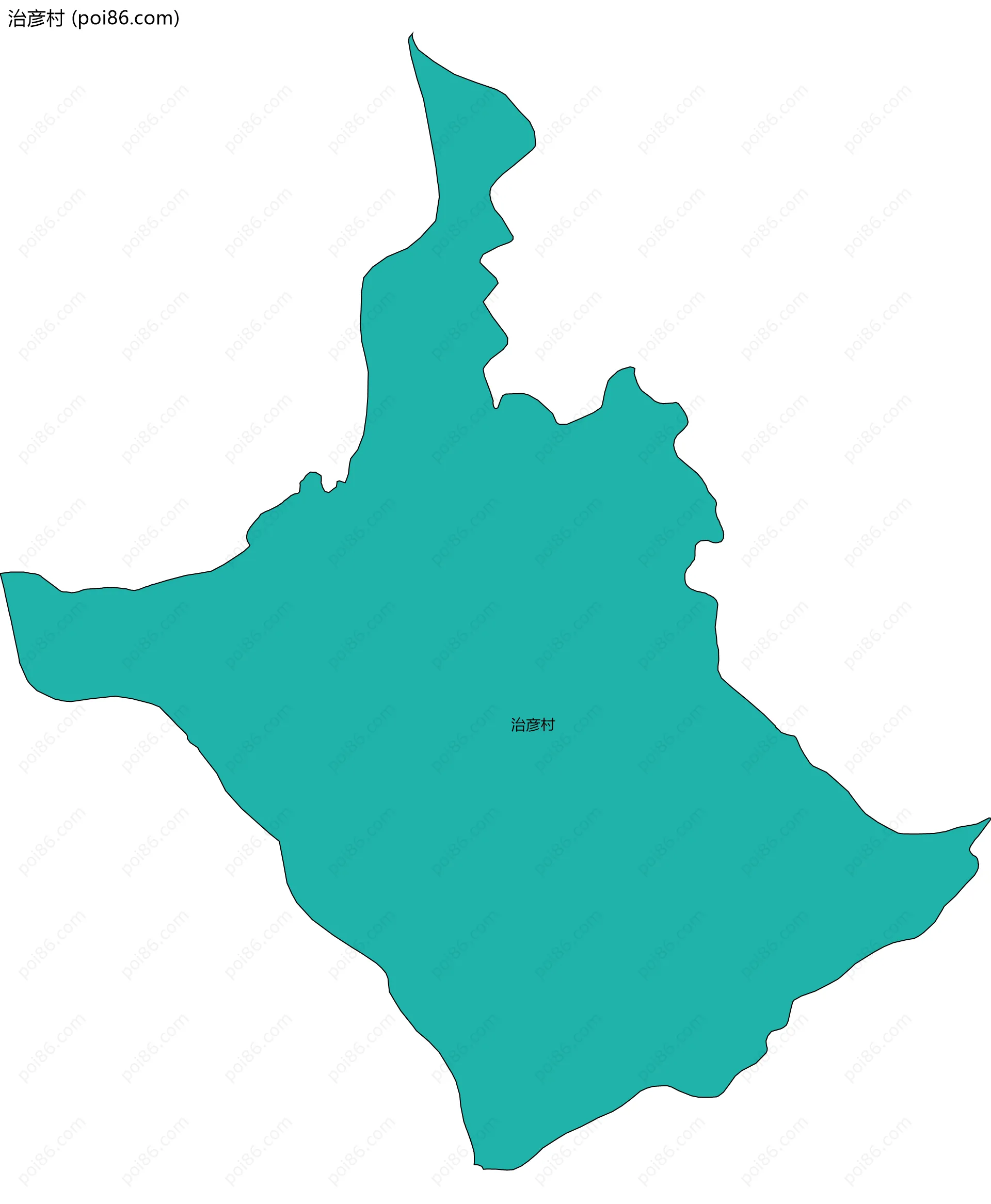 治彦村边界地图