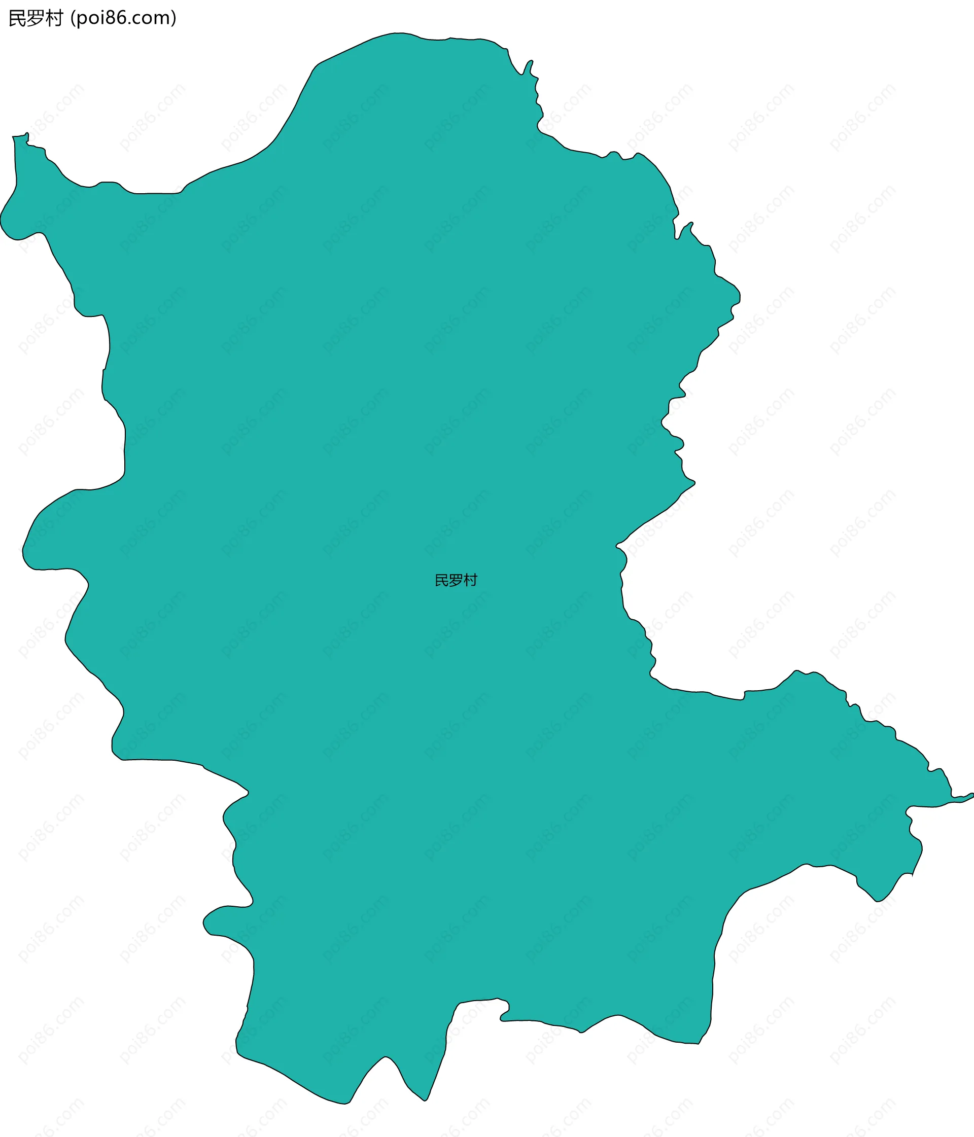 民罗村边界地图