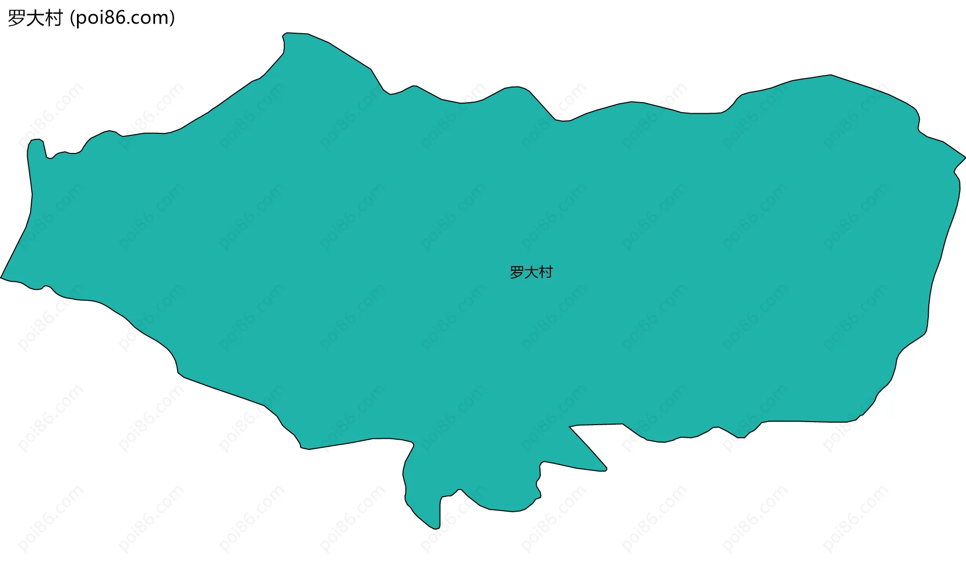 罗大村边界地图