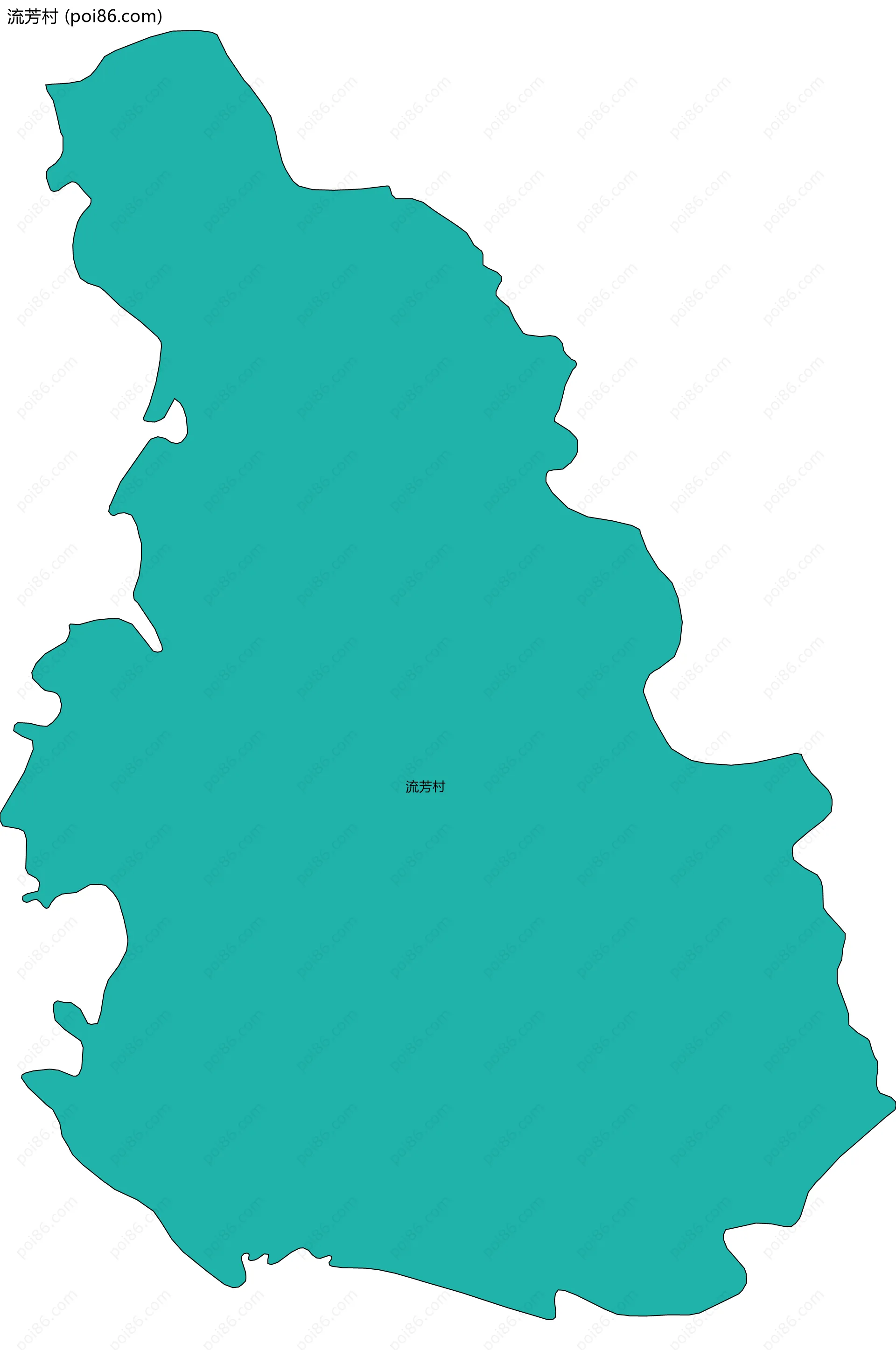 流芳村边界地图
