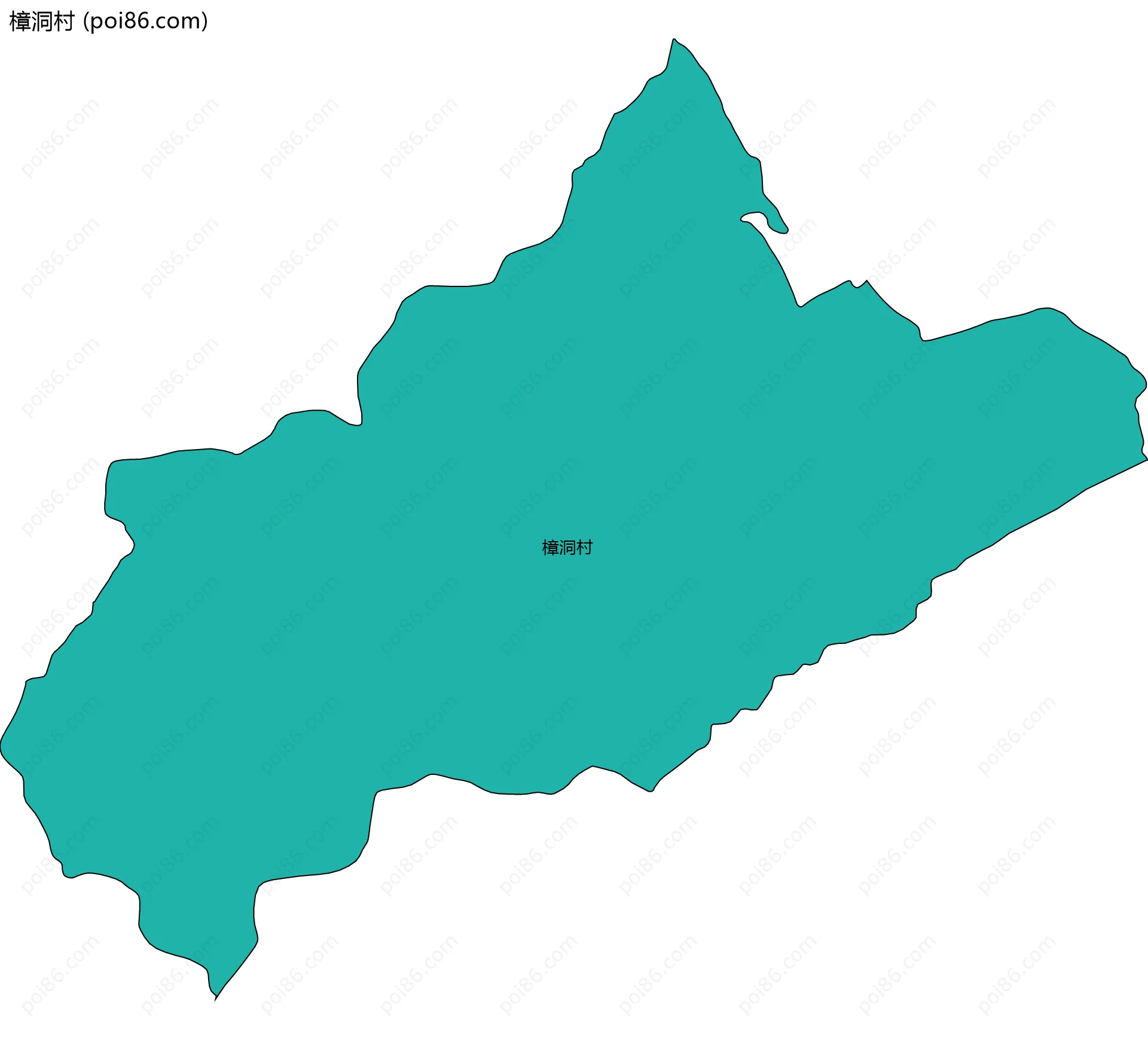 樟洞村边界地图