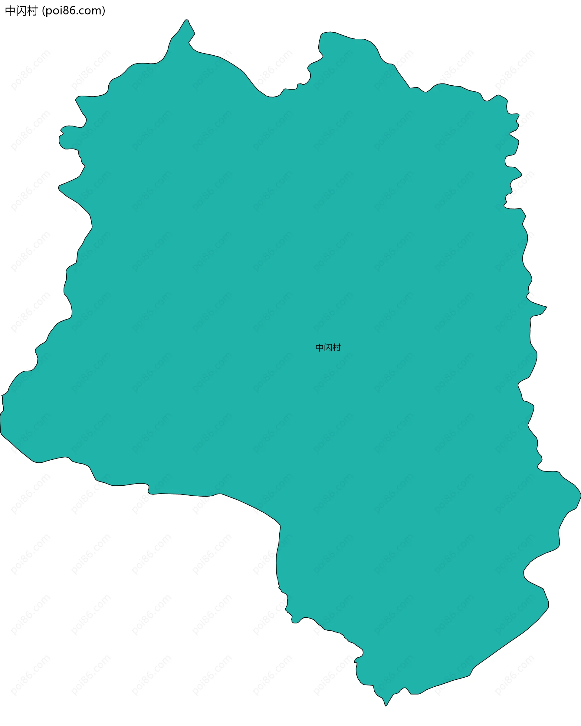 中闪村边界地图