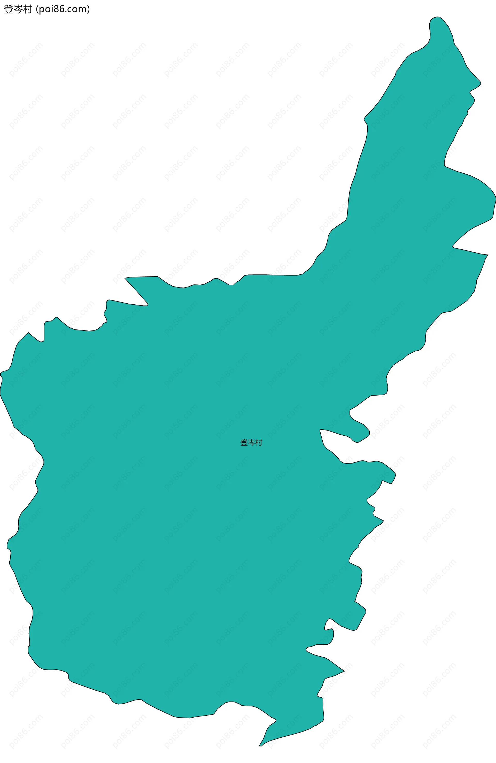 登岑村边界地图