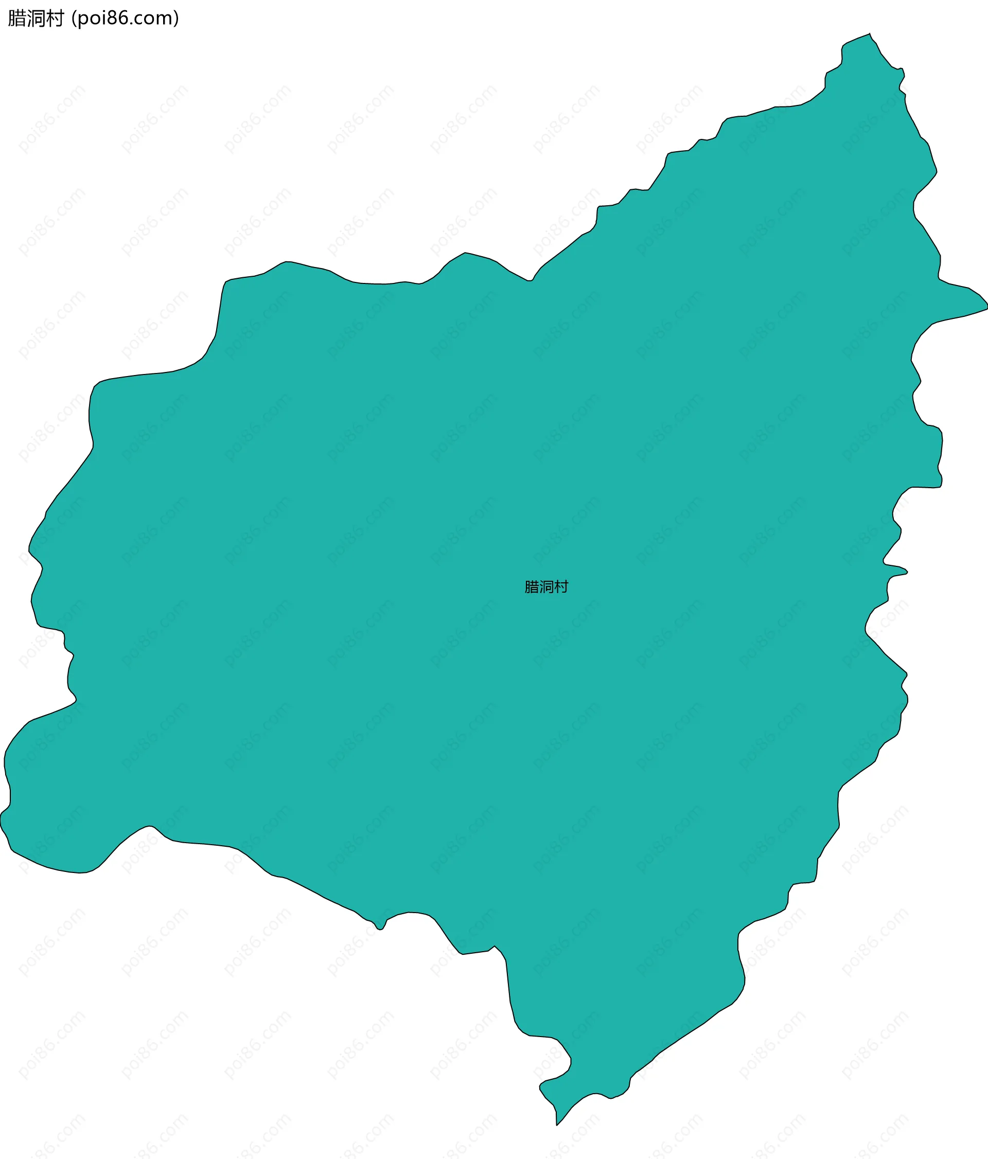 腊洞村边界地图