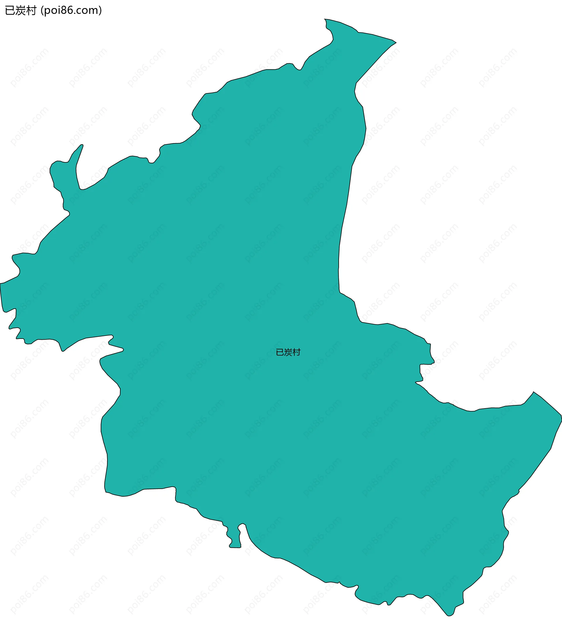 已炭村边界地图