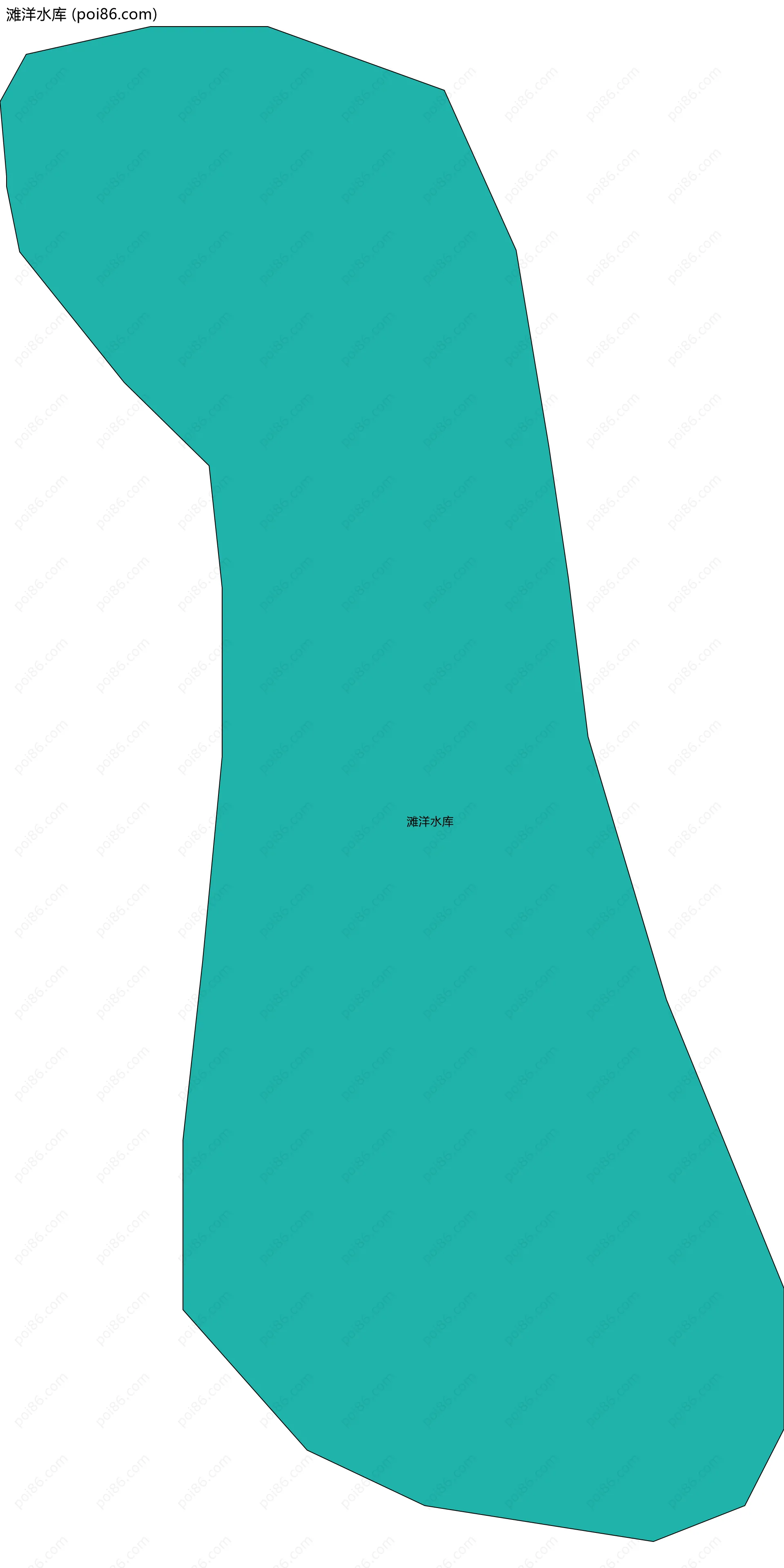 滩洋水库边界地图