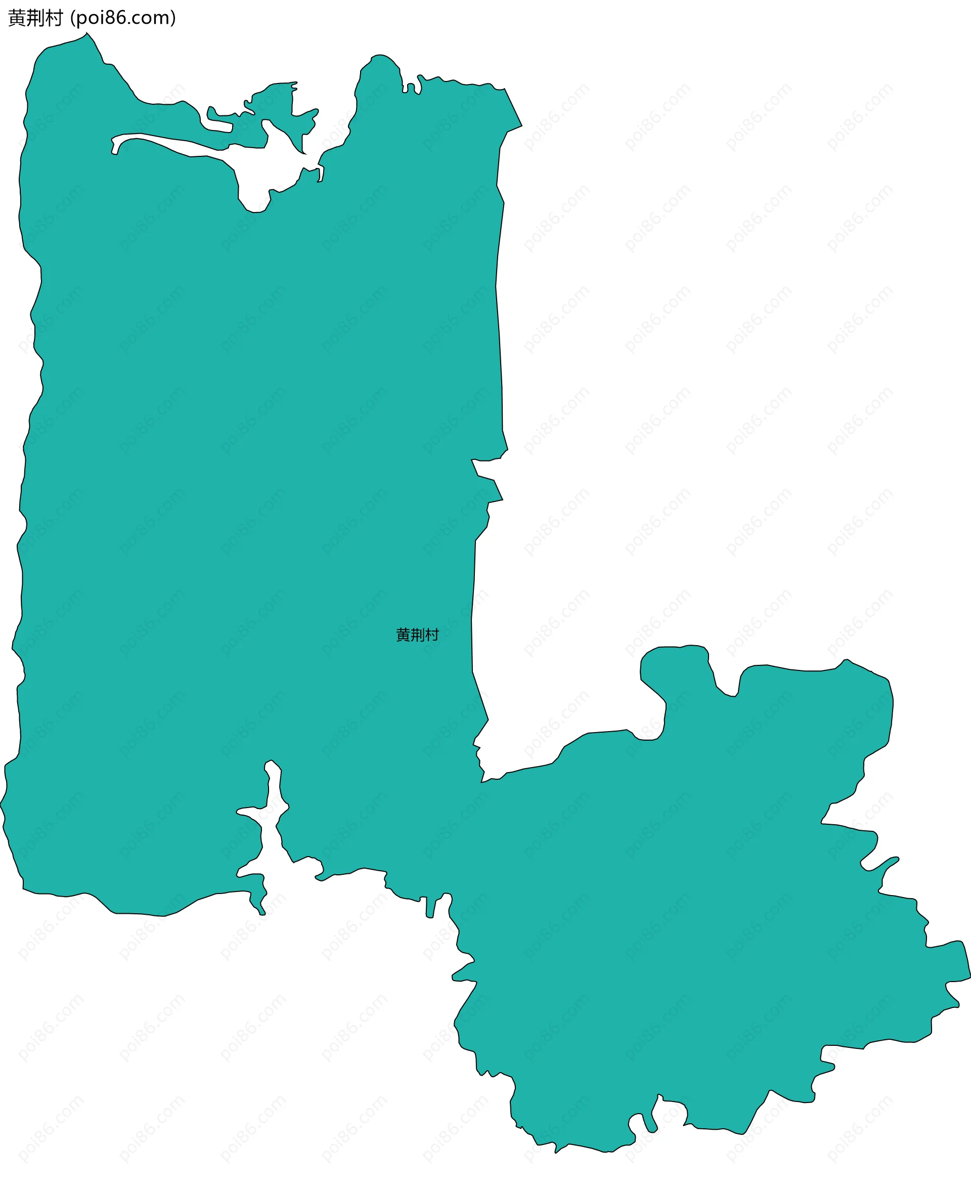 黄荆村边界地图
