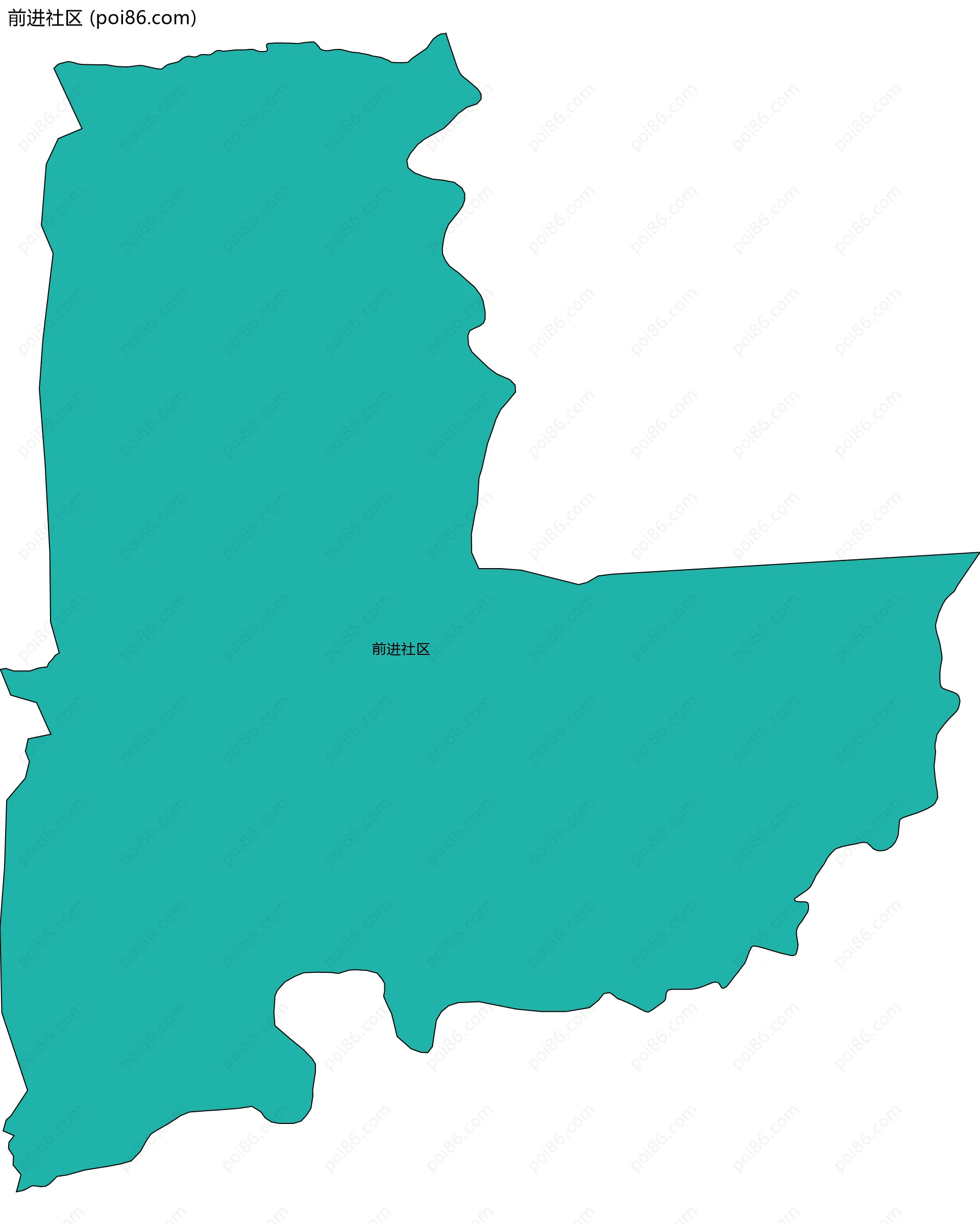 前进社区边界地图