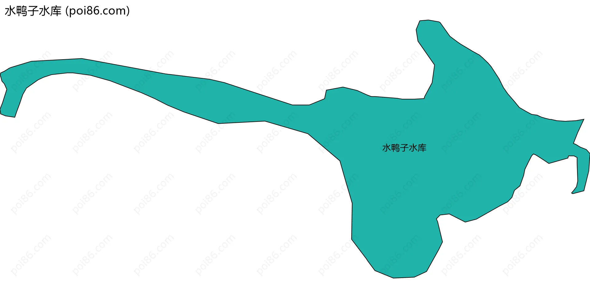 水鸭子水库边界地图