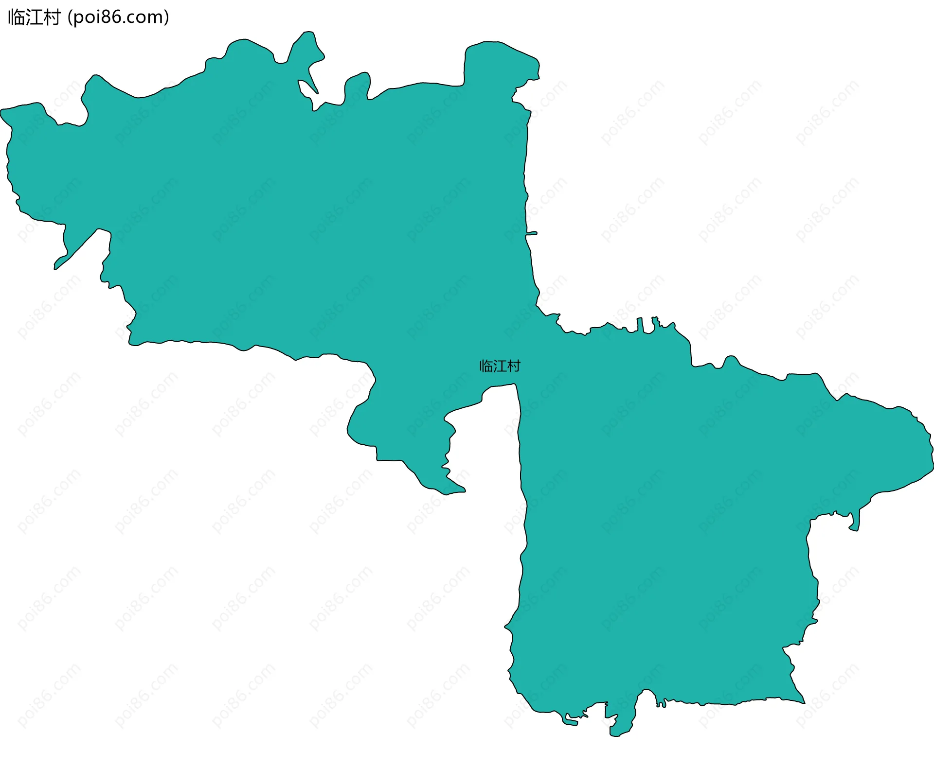 临江村边界地图