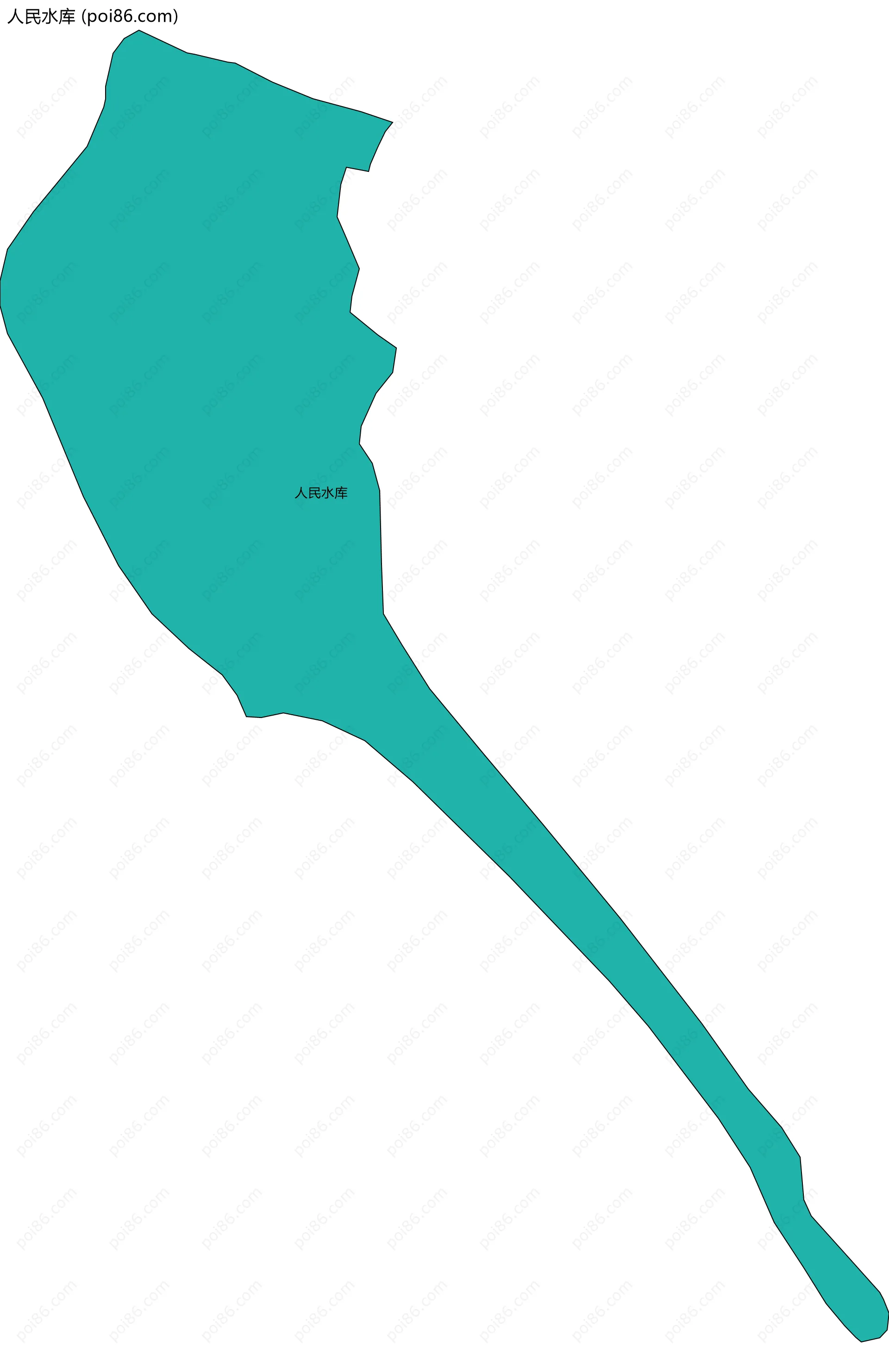 人民水库边界地图