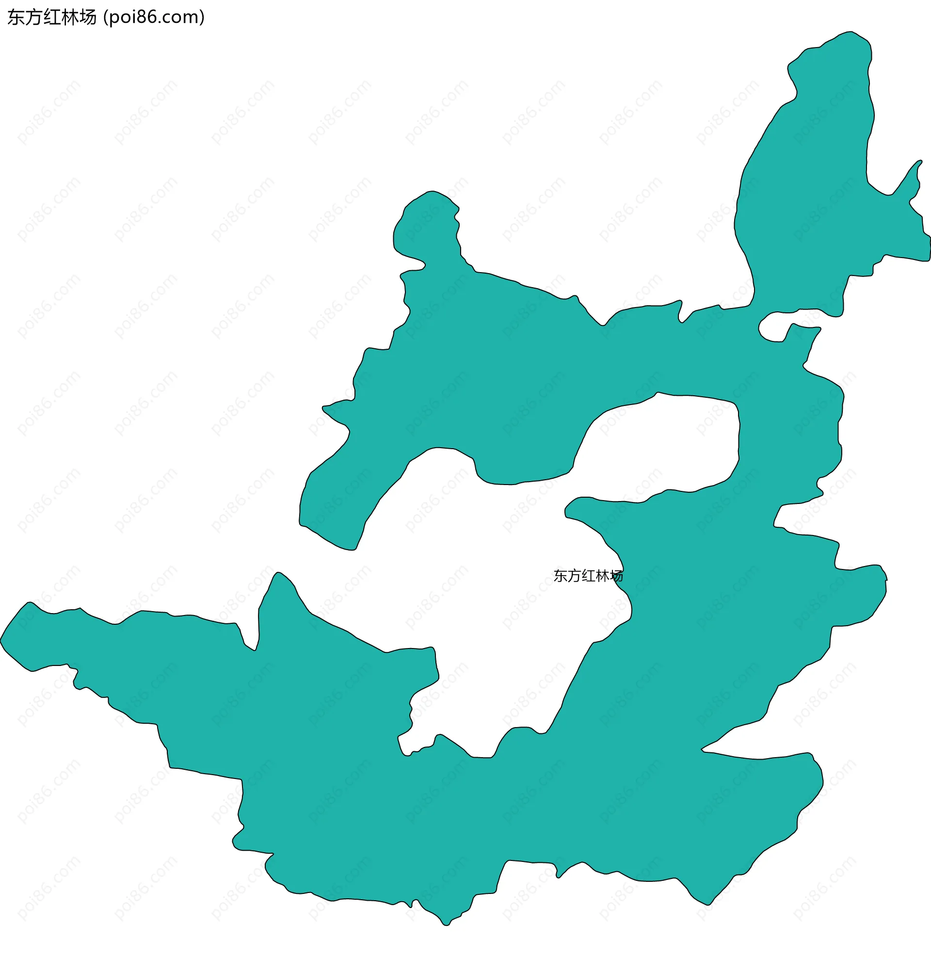 东方红林场边界地图