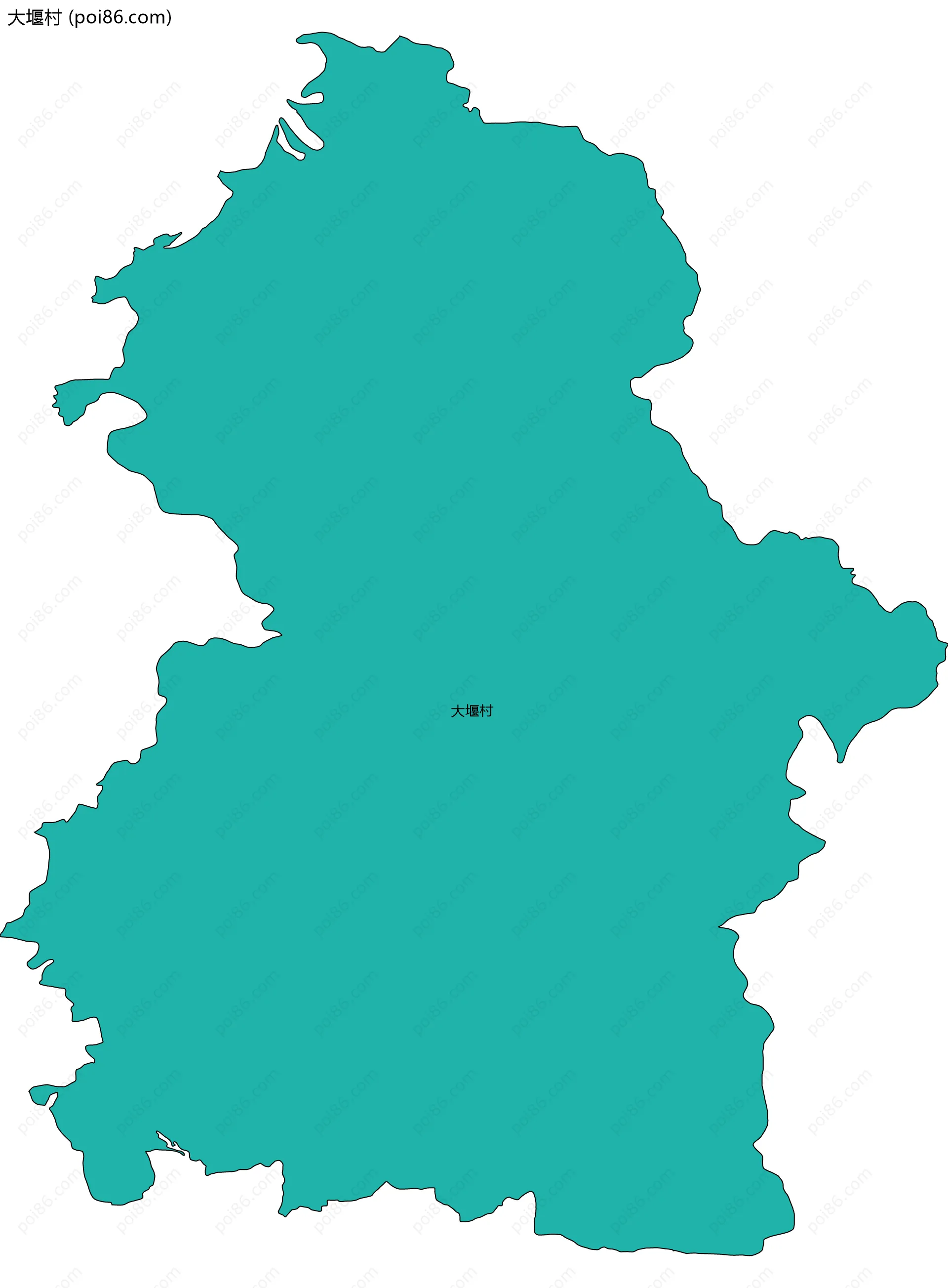 大堰村边界地图