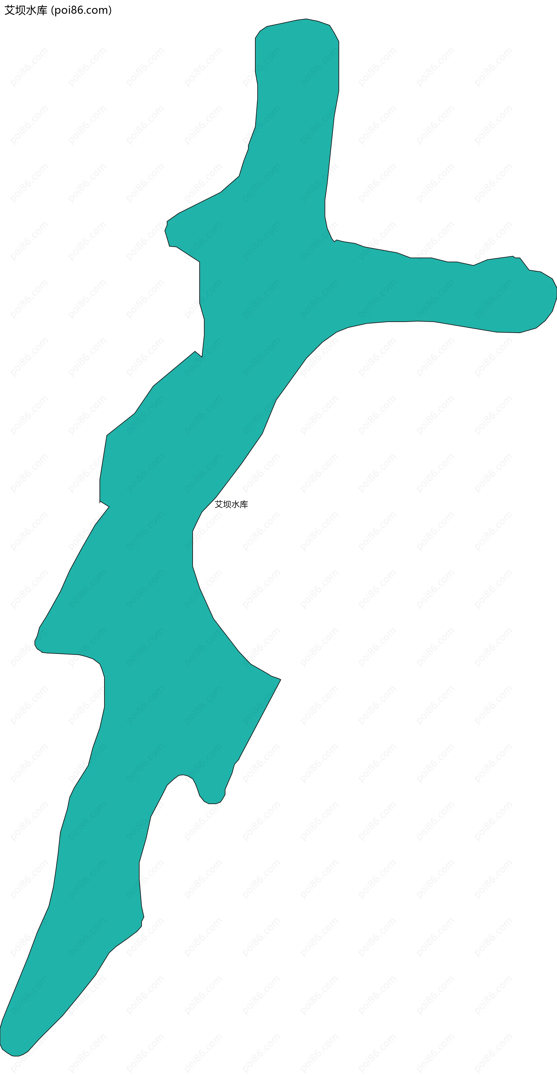 艾坝水库边界地图