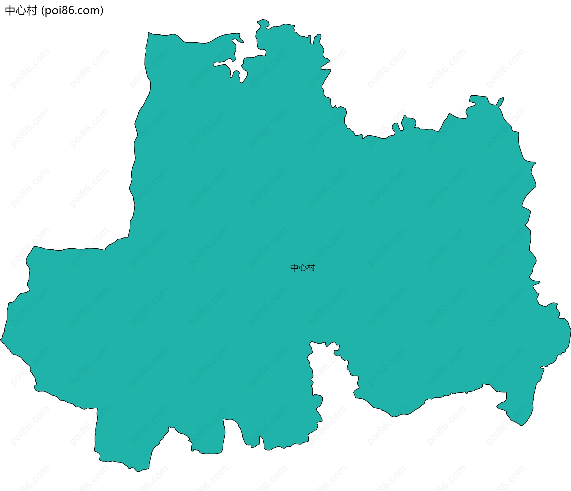 中心村边界地图