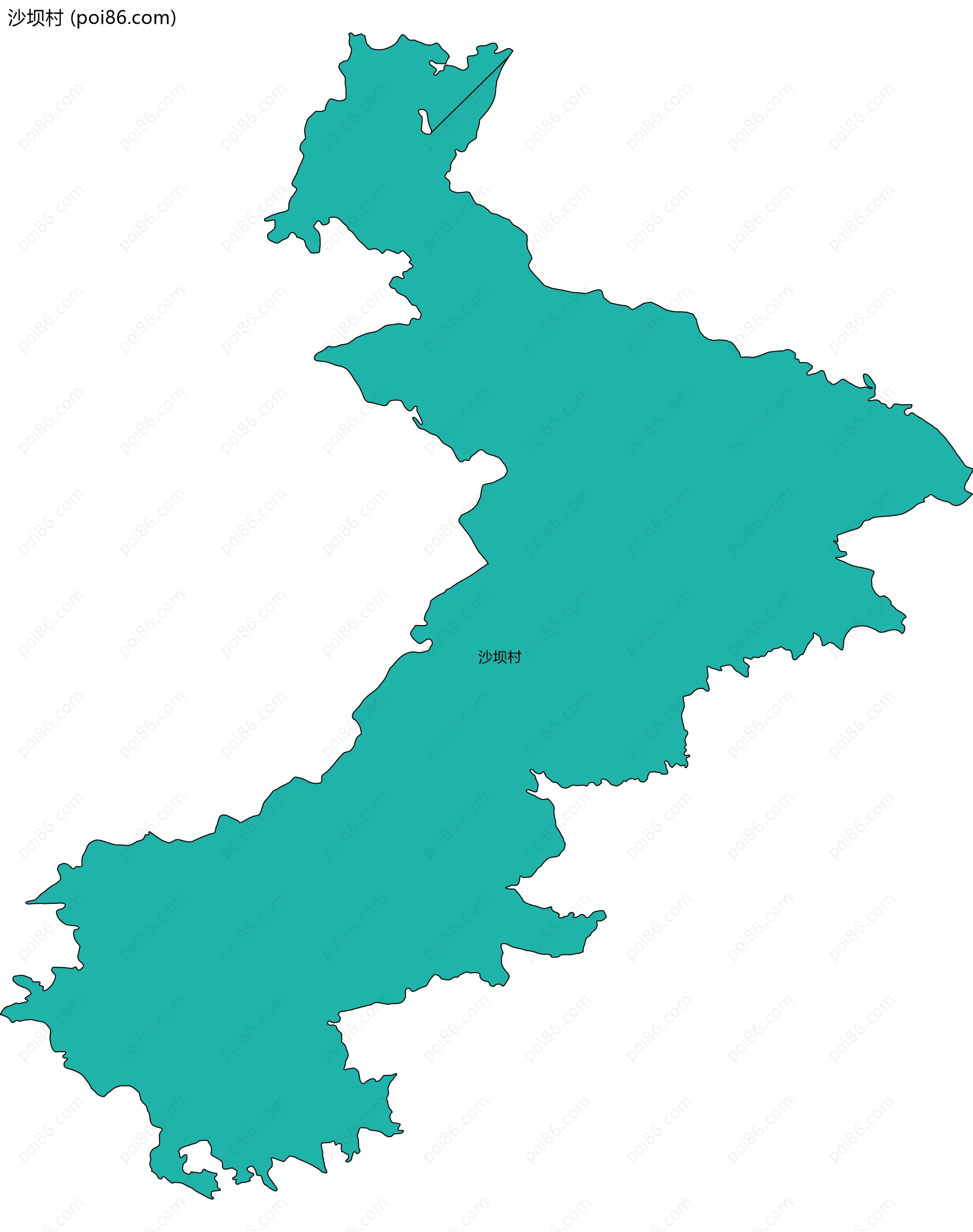 沙坝村边界地图