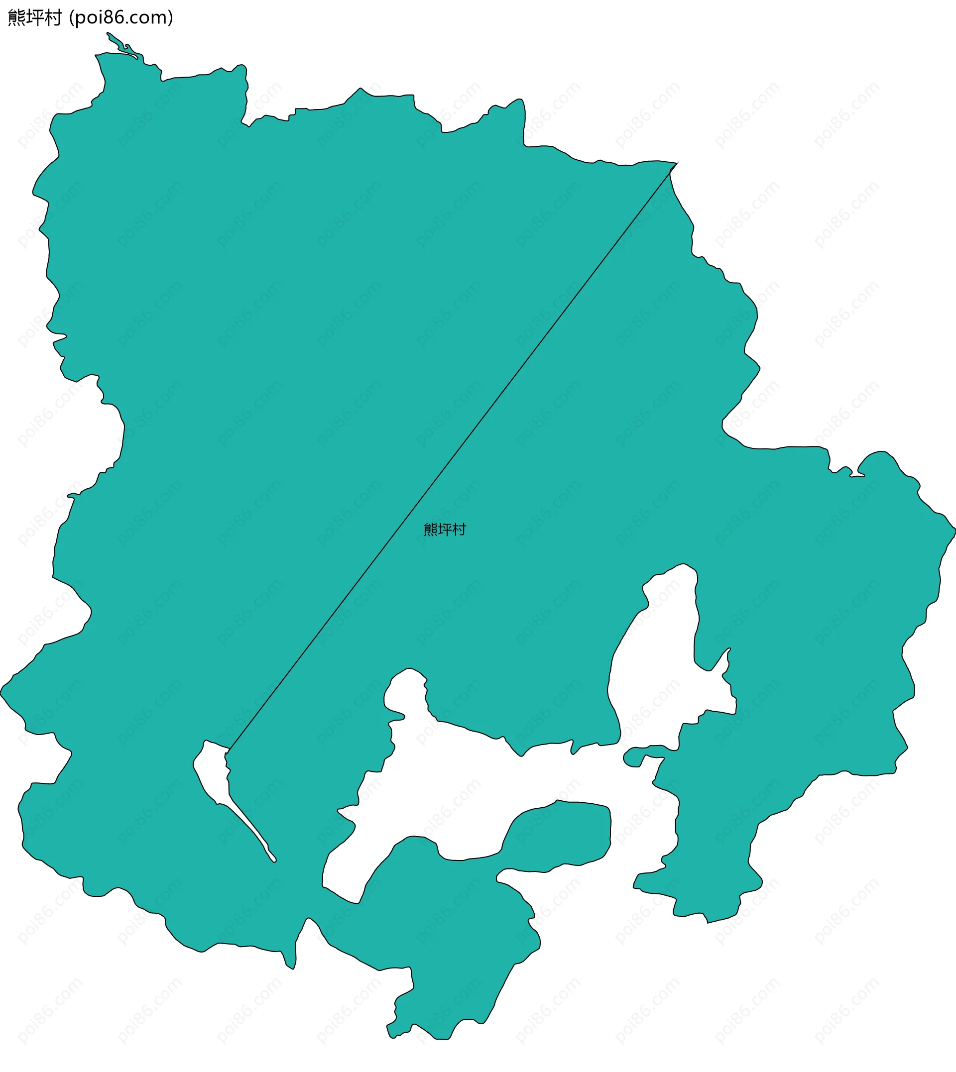 熊坪村边界地图