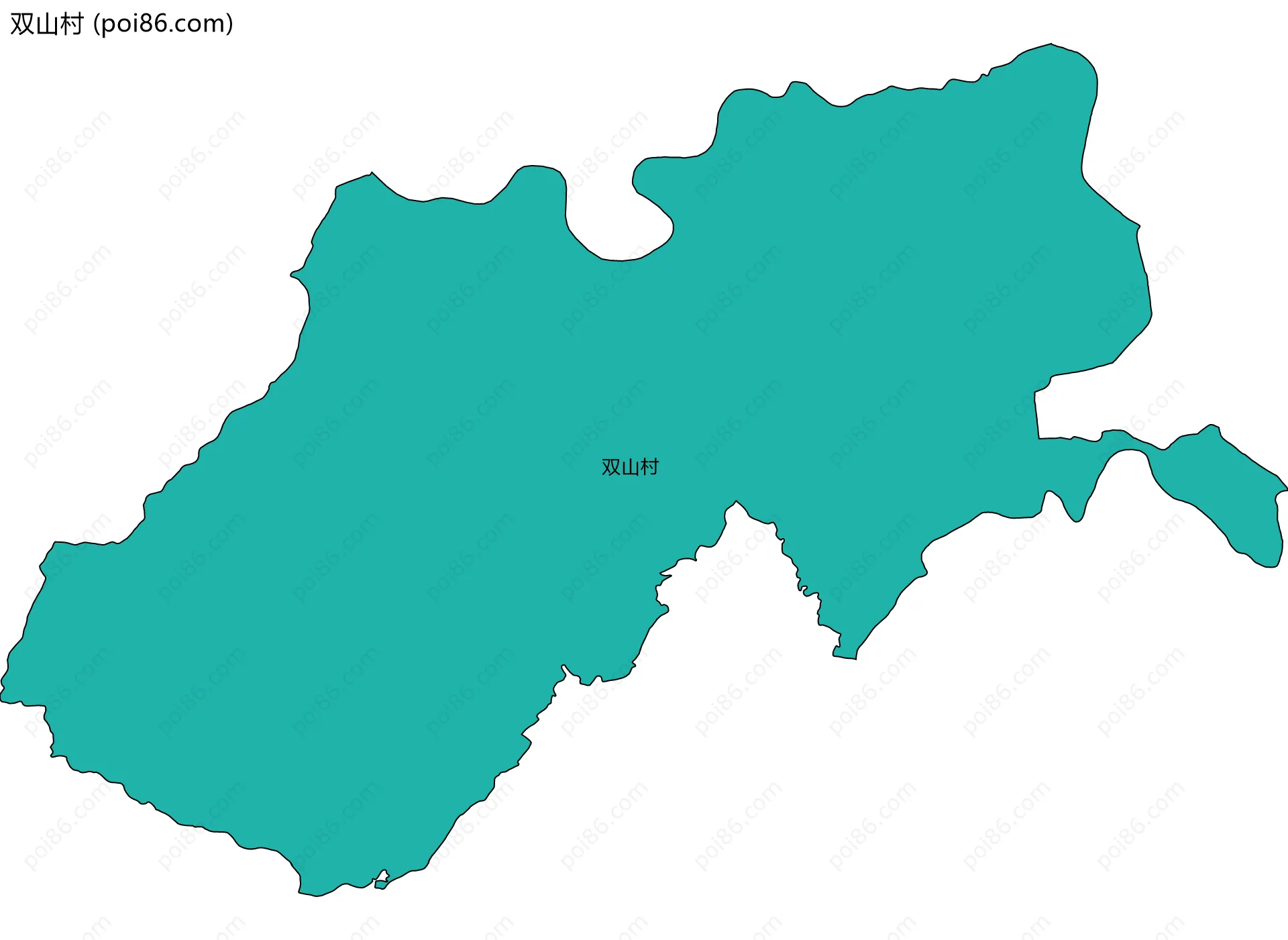 双山村边界地图