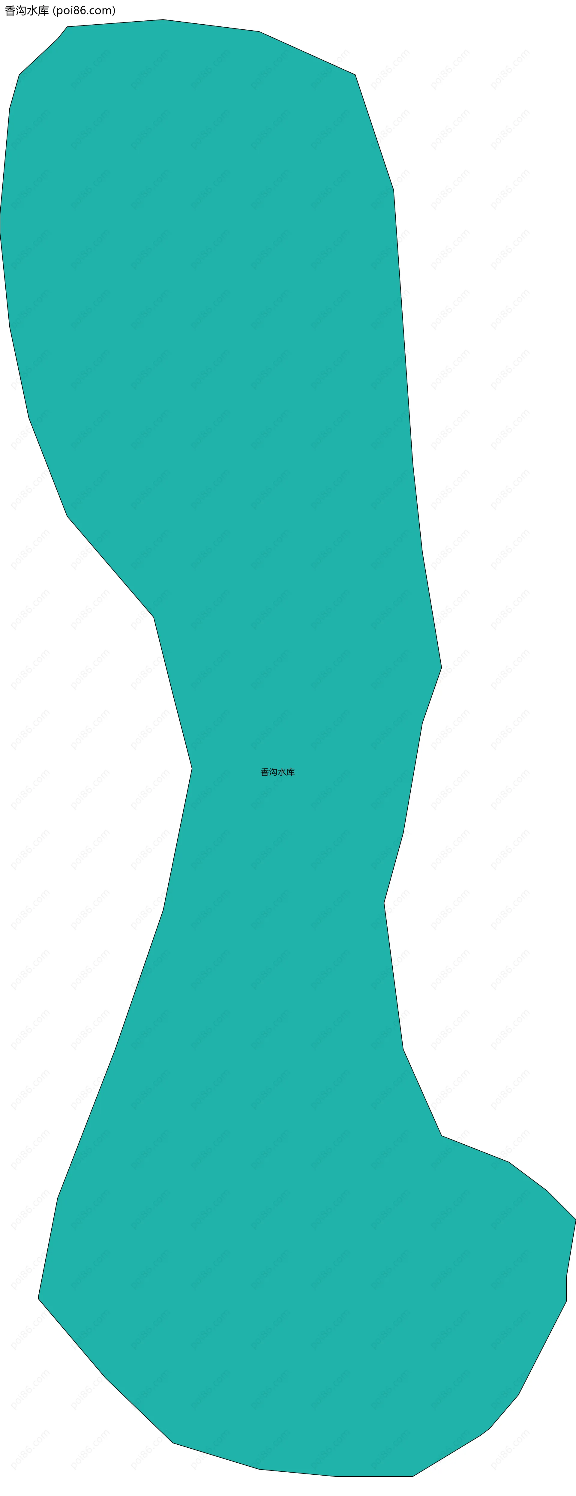 香沟水库边界地图