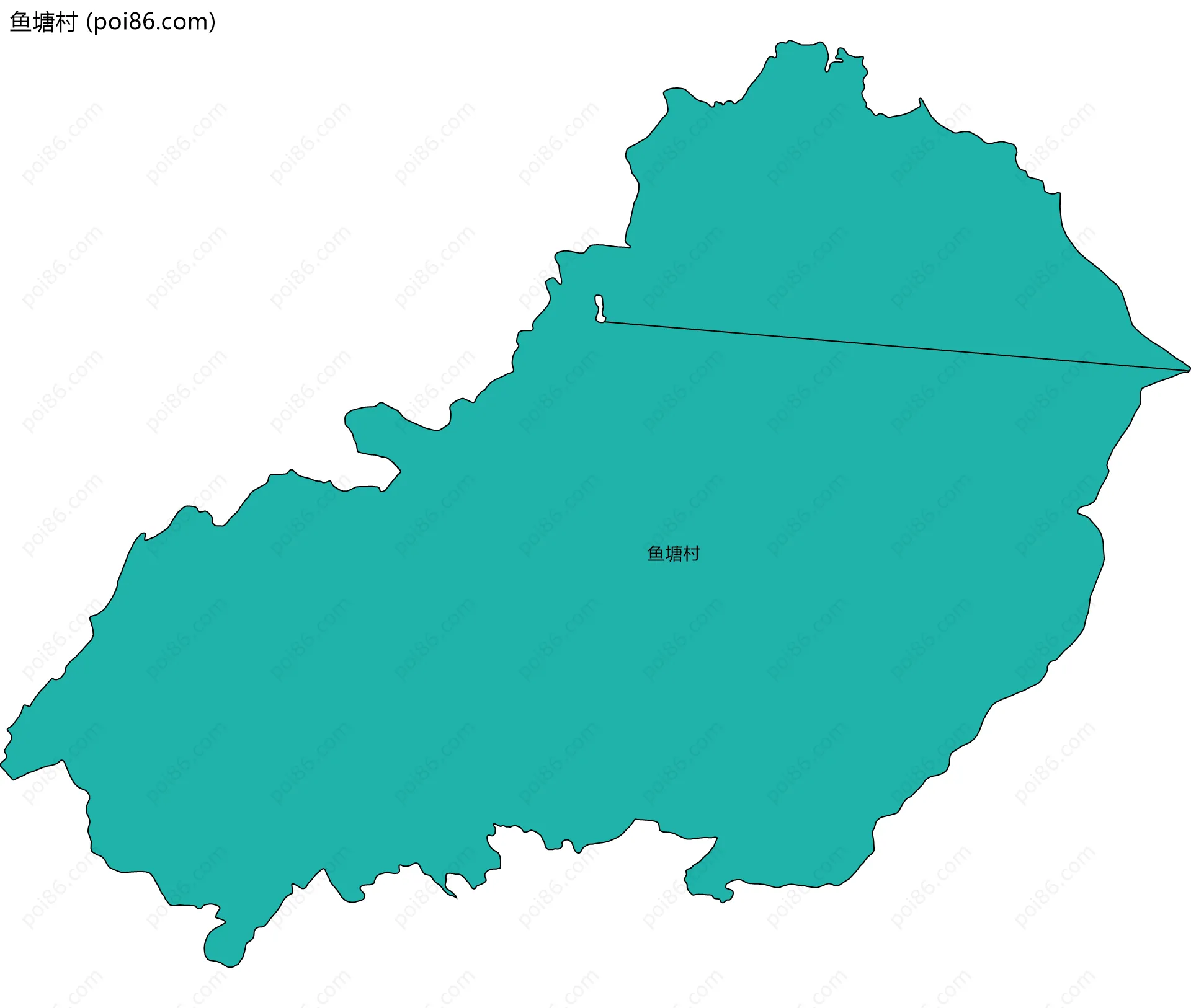 鱼塘村边界地图