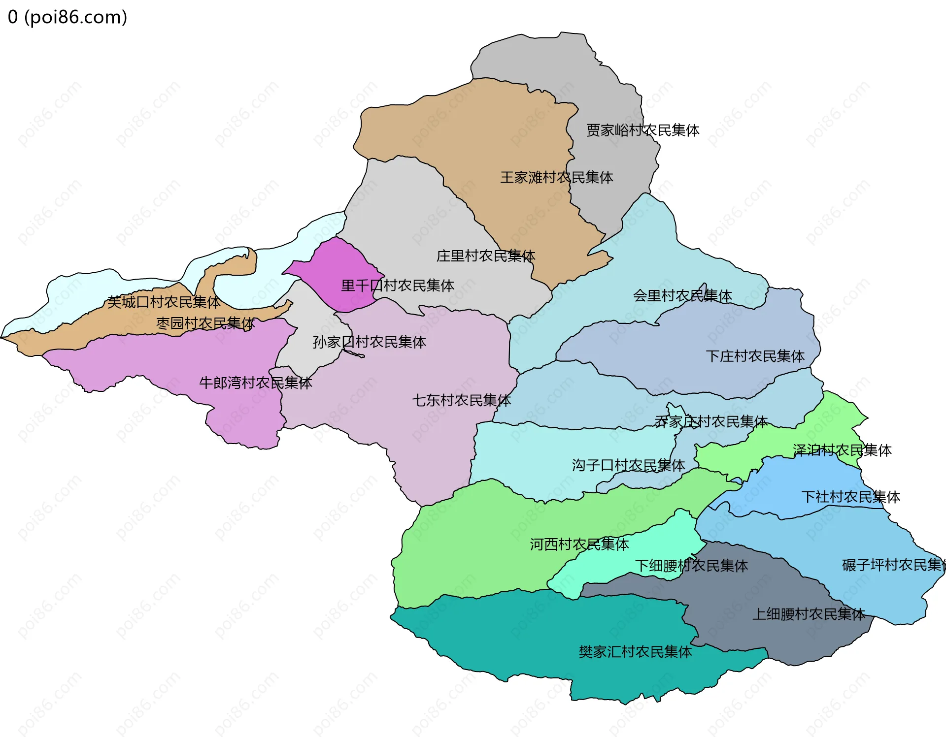 0边界地图(五级行政区划)