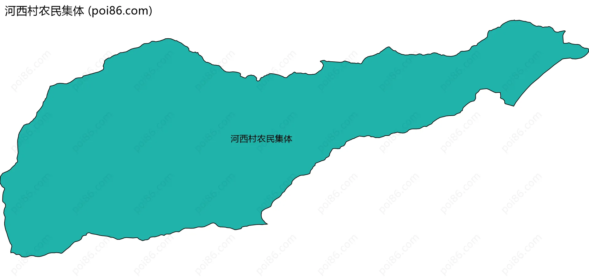 河西村农民集体边界地图