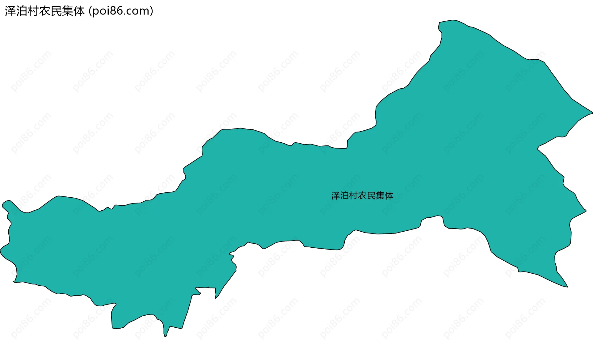 泽泊村农民集体边界地图