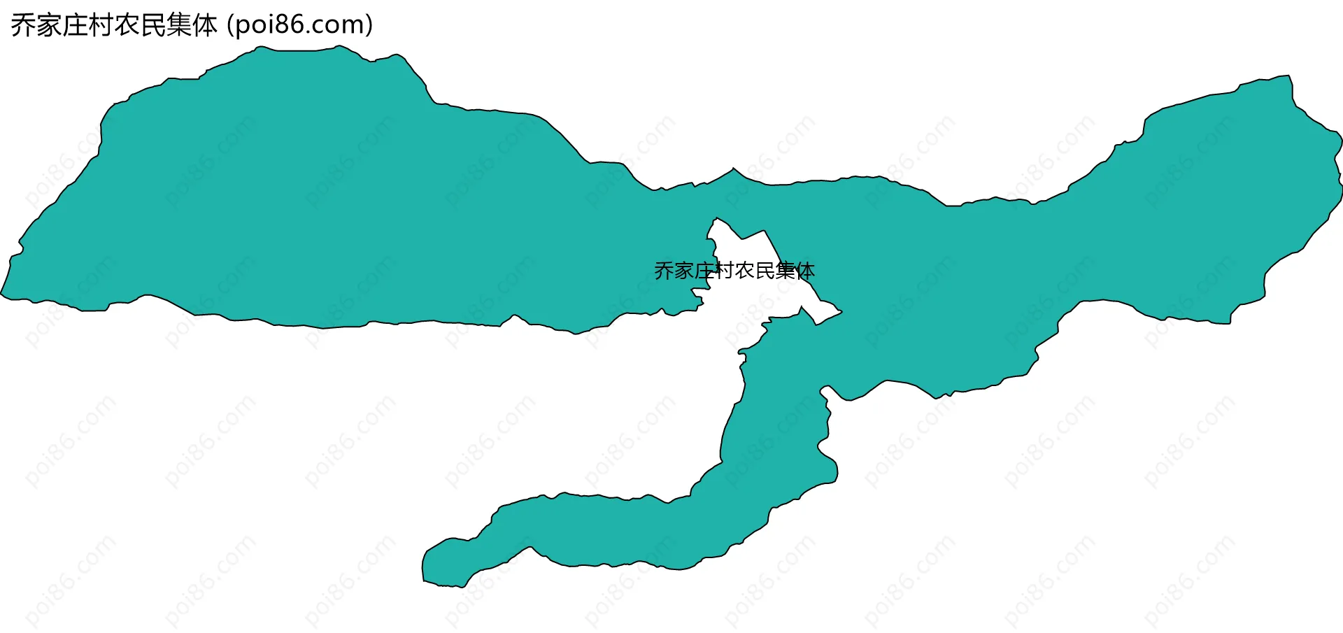 乔家庄村农民集体边界地图