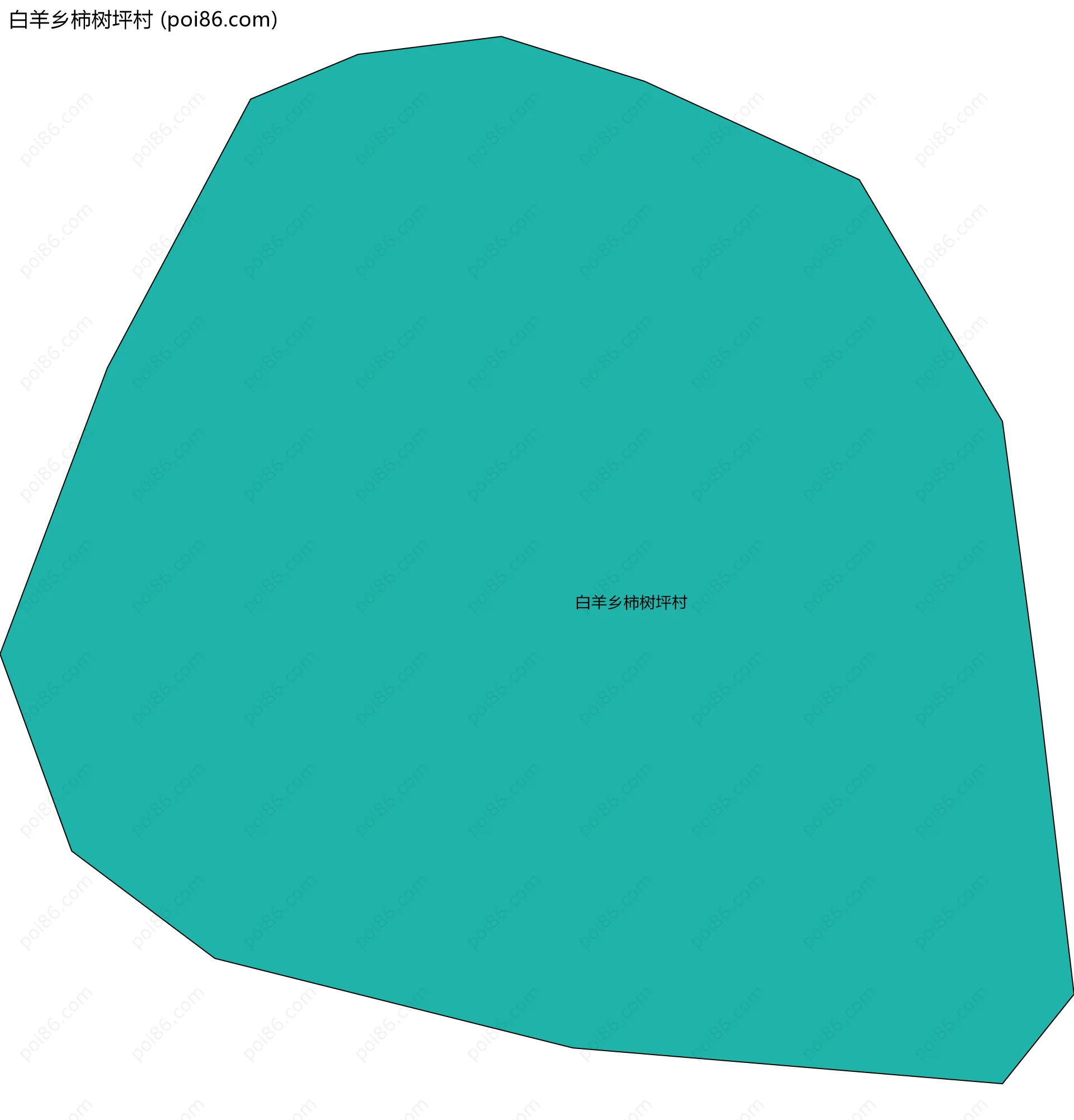 白羊乡柿树坪村边界地图