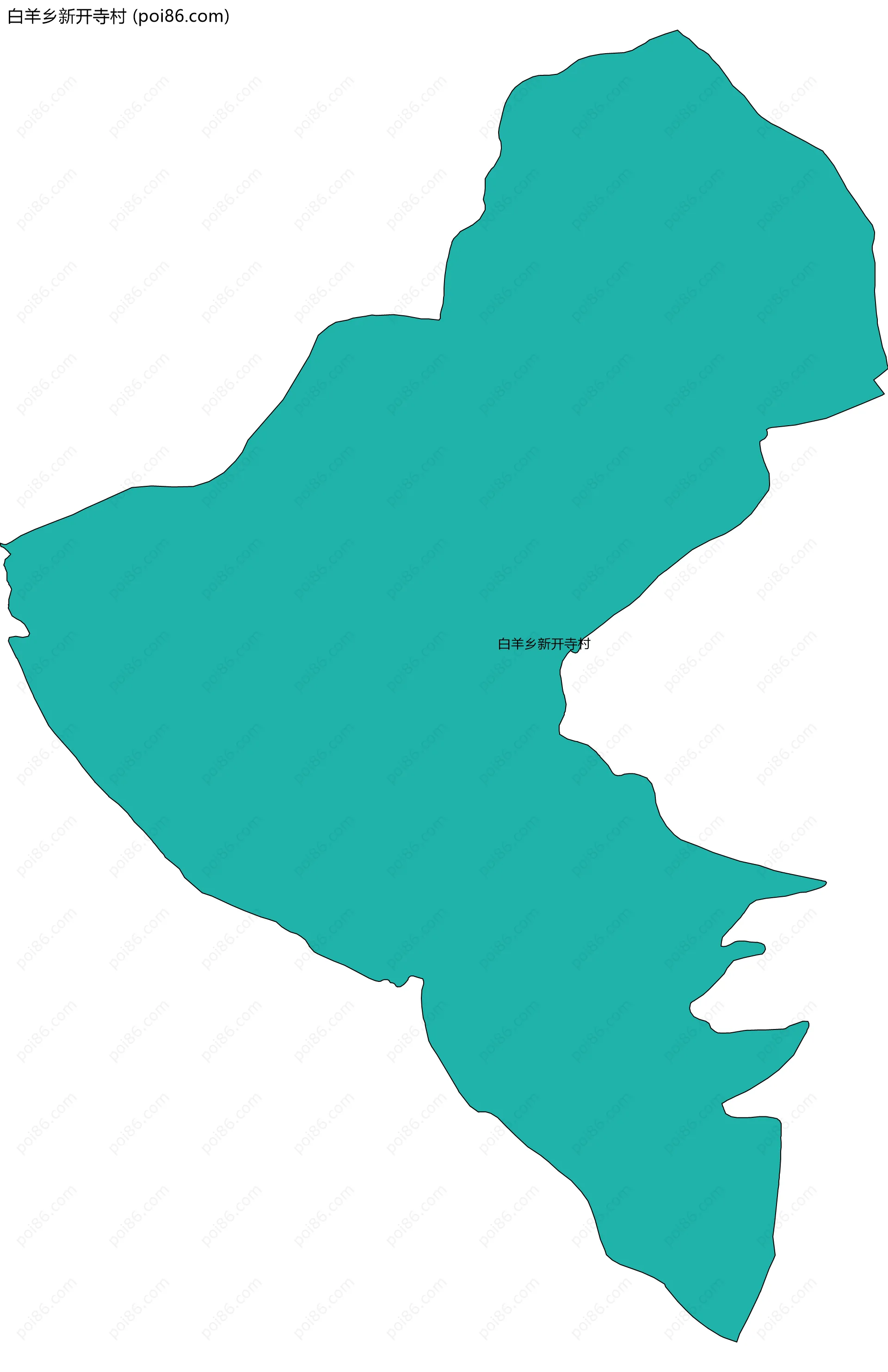 白羊乡新开寺村边界地图