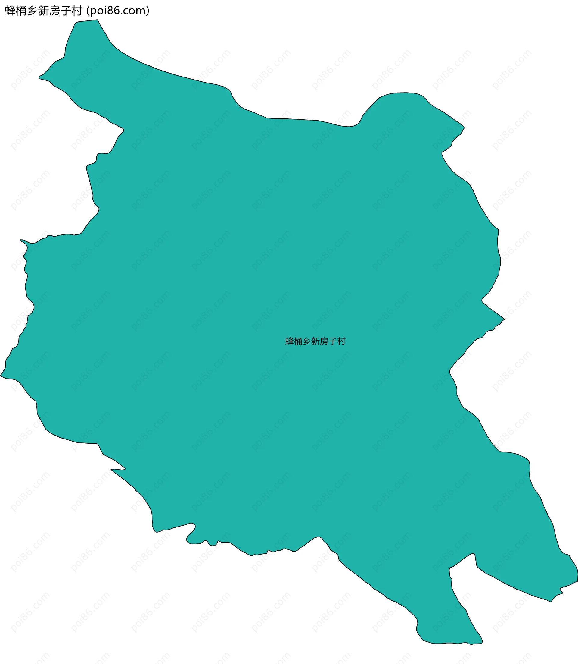蜂桶乡新房子村边界地图